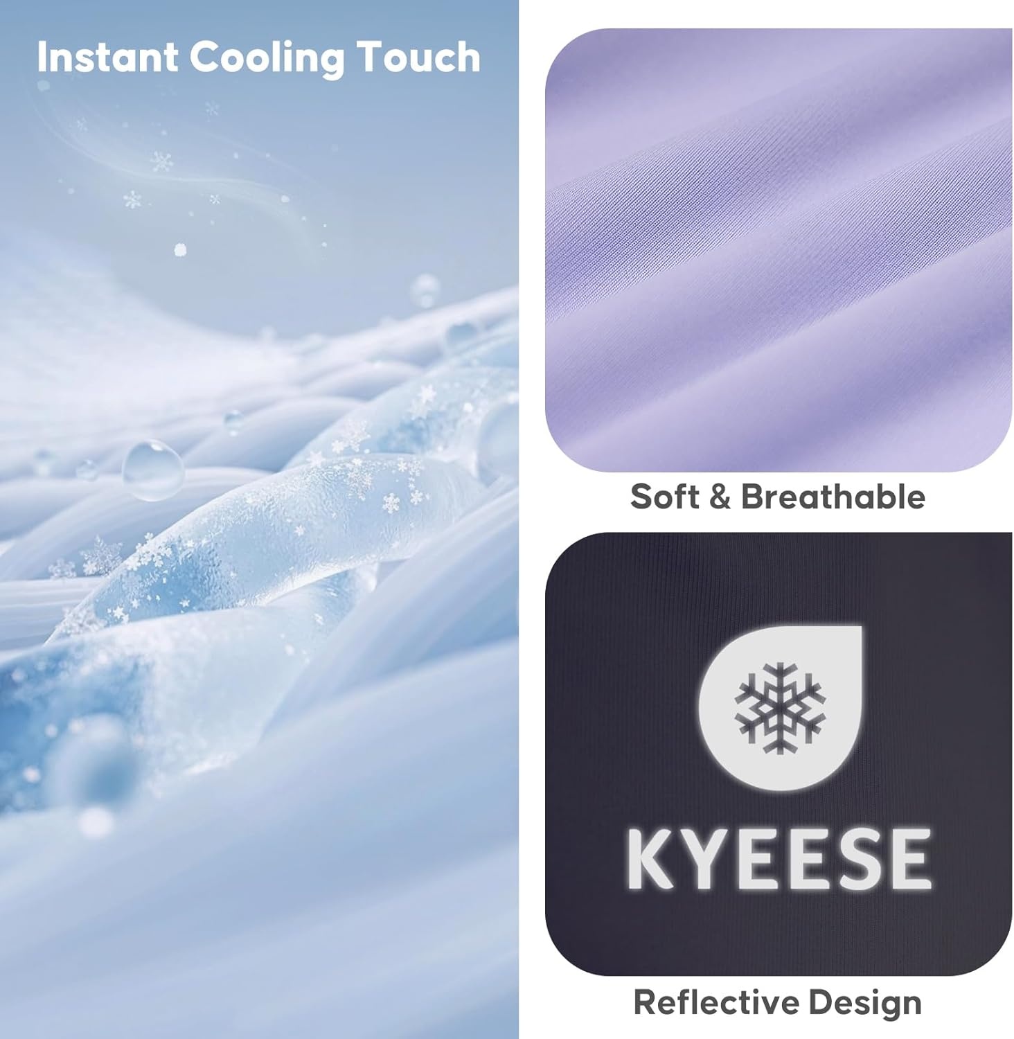 image:imageKYEESE 2Pack Dog Cooling Shirt Breathable Dog Shirt for Small Dogs Boy Sun Protection Reflective Pet Vest Lightweight Soft Tank Top Sleeveless Summer Dogs Clothes Blue LPurple