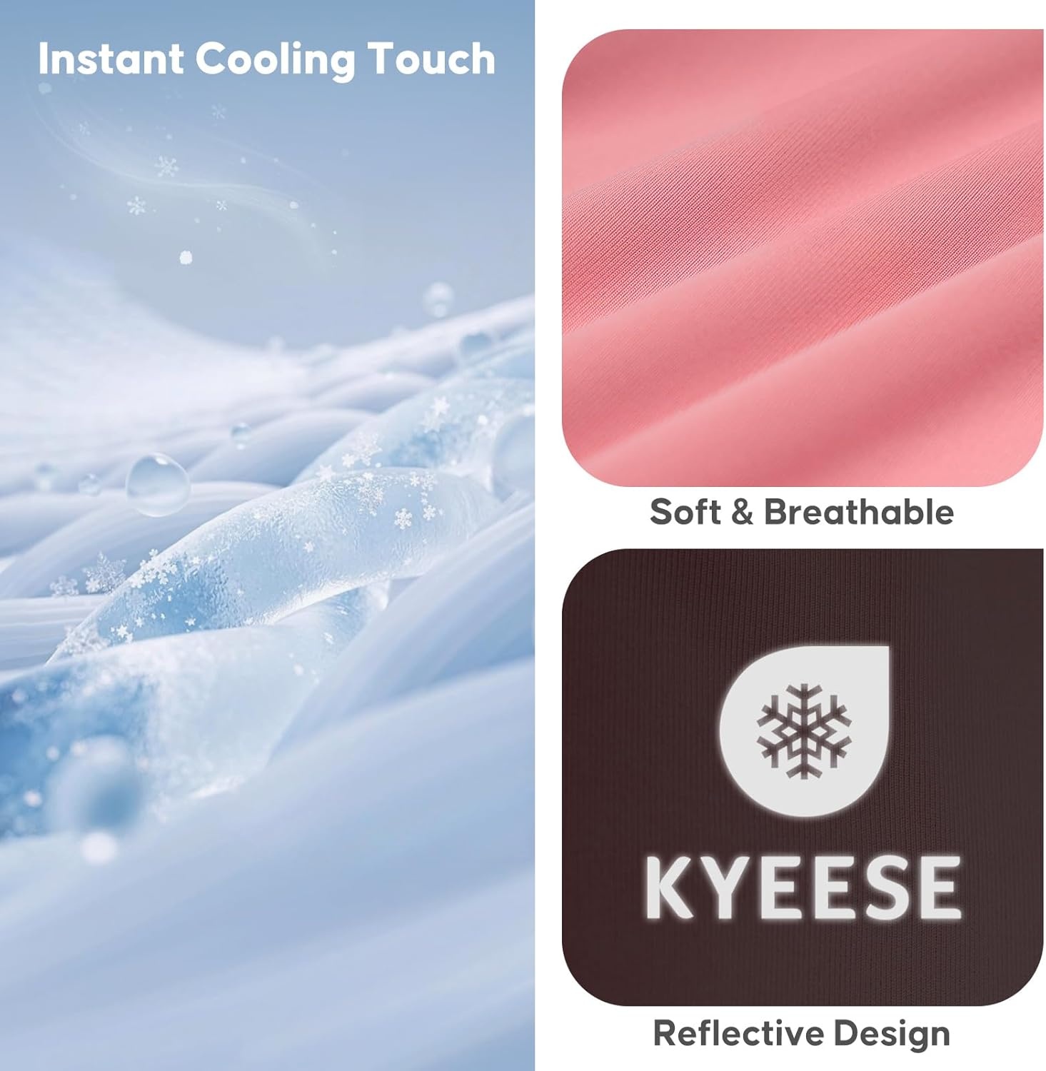 image:imageKYEESE 2Pack Dog Cooling Shirt Breathable Dog Shirt for Small Dogs Boy Sun Protection Reflective Pet Vest Lightweight Soft Tank Top Sleeveless Summer Dogs Clothes Blue LPink