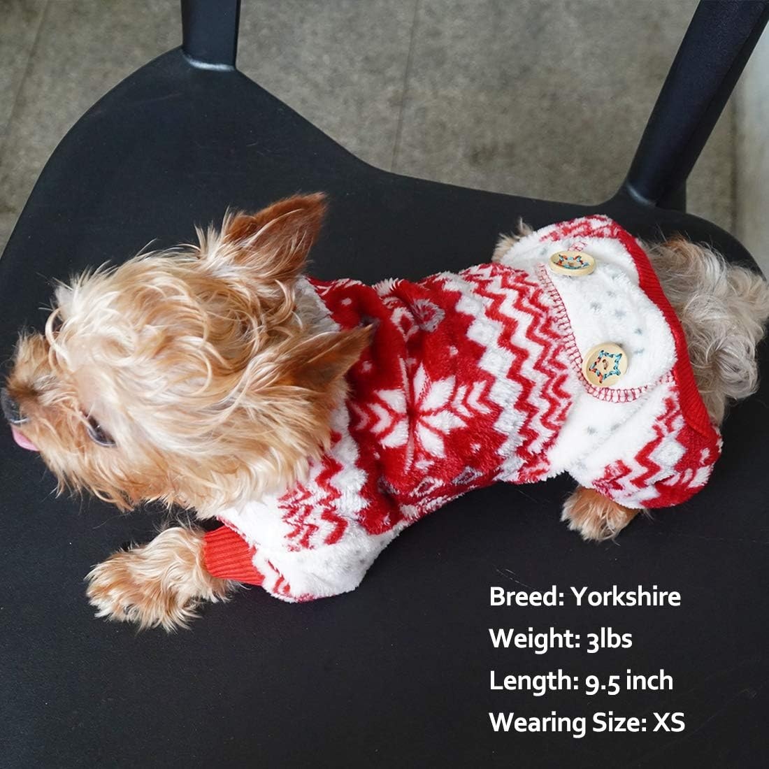 image:imageKYEESE Dog Christmas Pajamas Soft Fleece Holiday Dog Pajamas for Small Dogs Warm Winter Pet Onesie with Snowflake Pattern Lightweight Cozy Doggie Jumpsuit Pet Jumpsuit Large01 Snowflake
