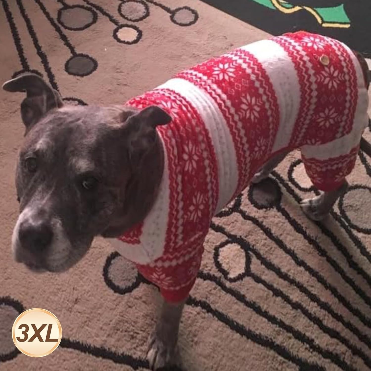 image:imageKYEESE Dog Christmas Pajamas Soft Fleece Holiday Dog Pajamas for Small Dogs Warm Winter Pet Onesie with Snowflake Pattern Lightweight Cozy Doggie Jumpsuit Pet Jumpsuit Large01 Snowflake