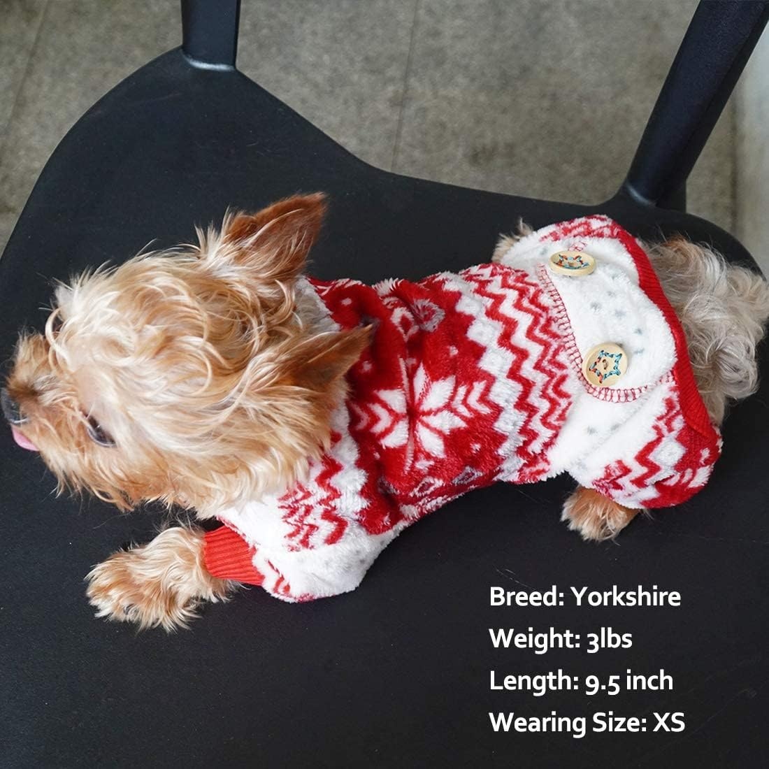 image:imageKYEESE Dog Christmas Pajamas Soft Fleece Holiday Dog Pajamas for Small Dogs Warm Winter Pet Onesie with Snowflake Pattern Lightweight Cozy Doggie Jumpsuit Pet Jumpsuit Large01 Snowflake