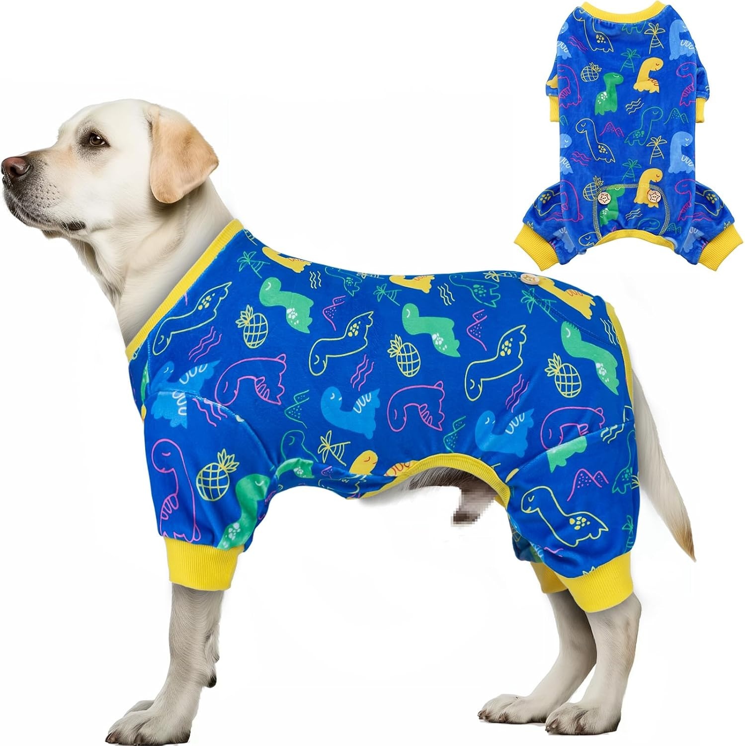 image:imageKYEESE Dog Christmas Pajamas Turtleneck Dog Pajamas for Small Dogs Soft Velvet Holiday Pet Onesie with 4 Legs Lightweight Onesie Cozy Warm Pet Sleepwear Cute Festive Doggie Outfit Medium04 Dinosaur