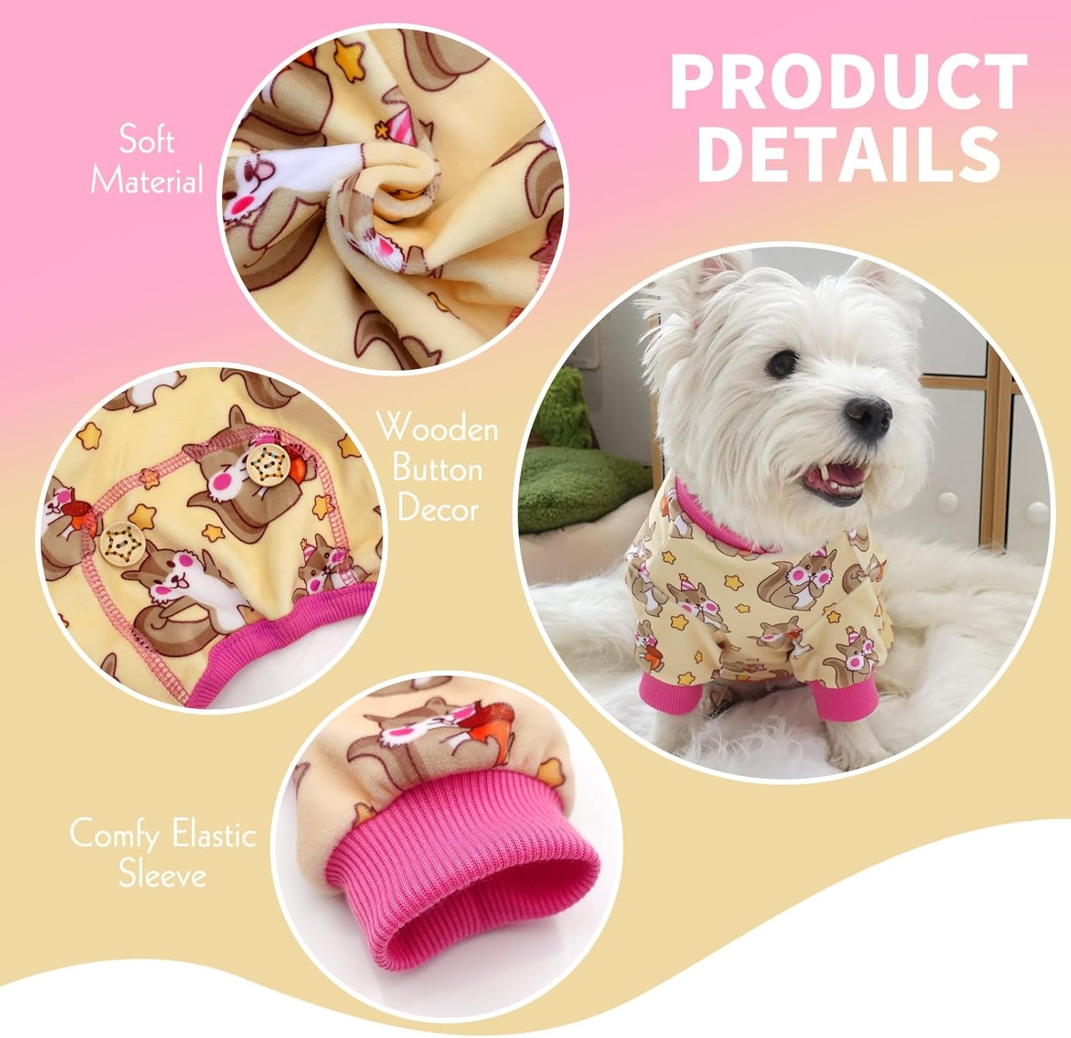 image:imageKYEESE Dog Christmas Pajamas Turtleneck Dog Pajamas for Small Dogs Soft Velvet Holiday Pet Onesie with 4 Legs Lightweight Onesie Cozy Warm Pet Sleepwear Cute Festive Doggie Outfit Medium06 Chipmunk