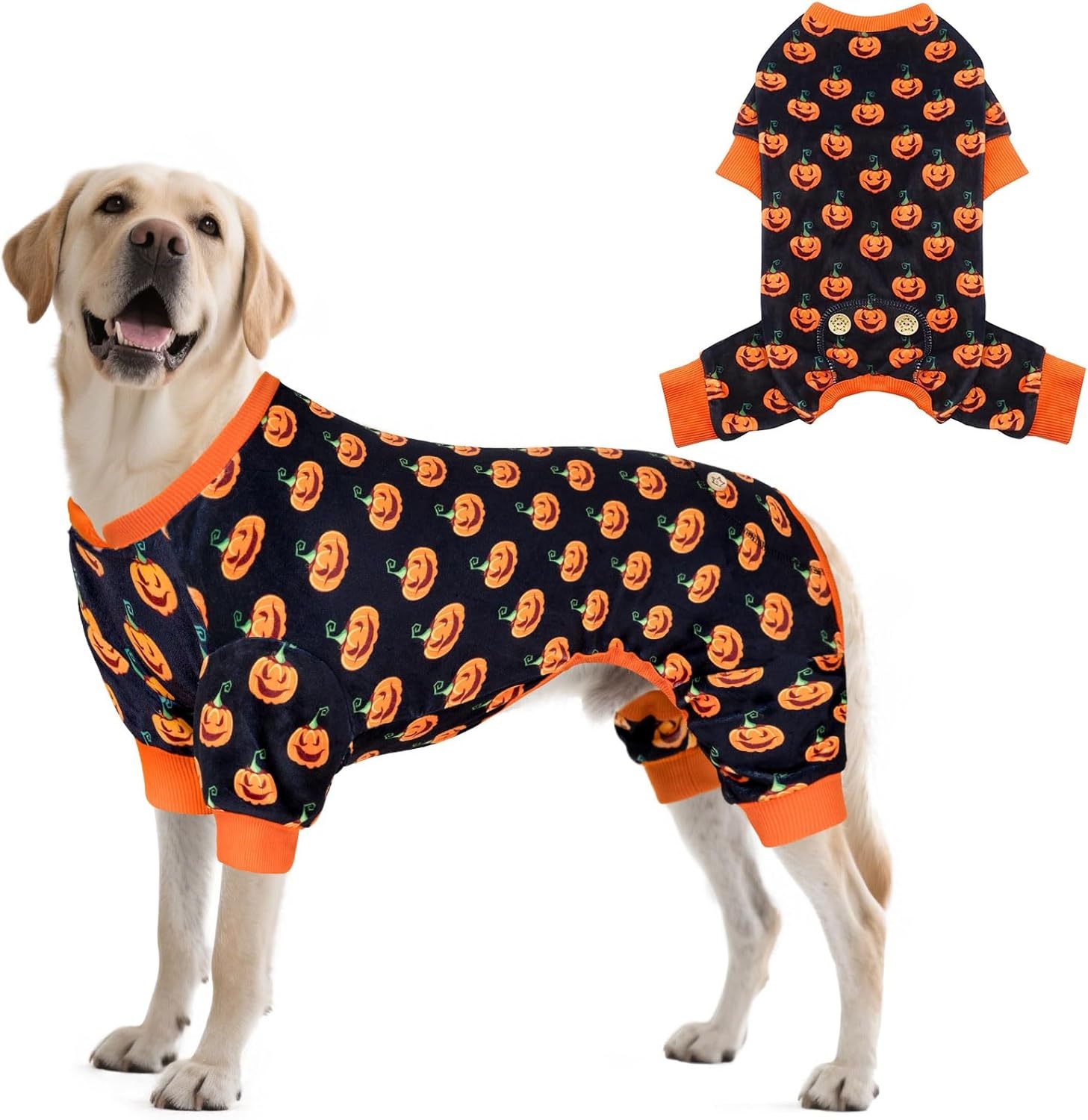image:imageKYEESE Dog Christmas Pajamas Turtleneck Dog Pajamas for Small Dogs Soft Velvet Holiday Pet Onesie with 4 Legs Lightweight Onesie Cozy Warm Pet Sleepwear Cute Festive Doggie Outfit Medium08 Halloween