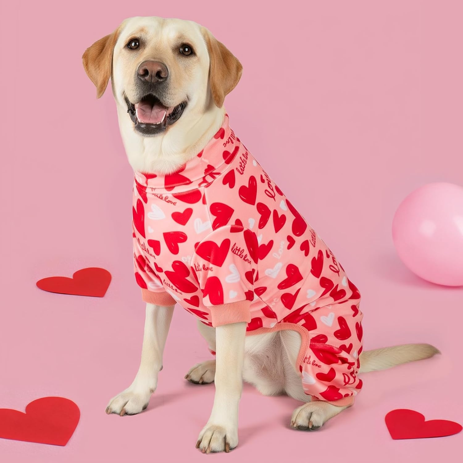image:imageKYEESE Dog Christmas Pajamas Turtleneck Dog Pajamas for Small Dogs Soft Velvet Holiday Pet Onesie with 4 Legs Lightweight Onesie Cozy Warm Pet Sleepwear Cute Festive Doggie Outfit Medium01 Heart