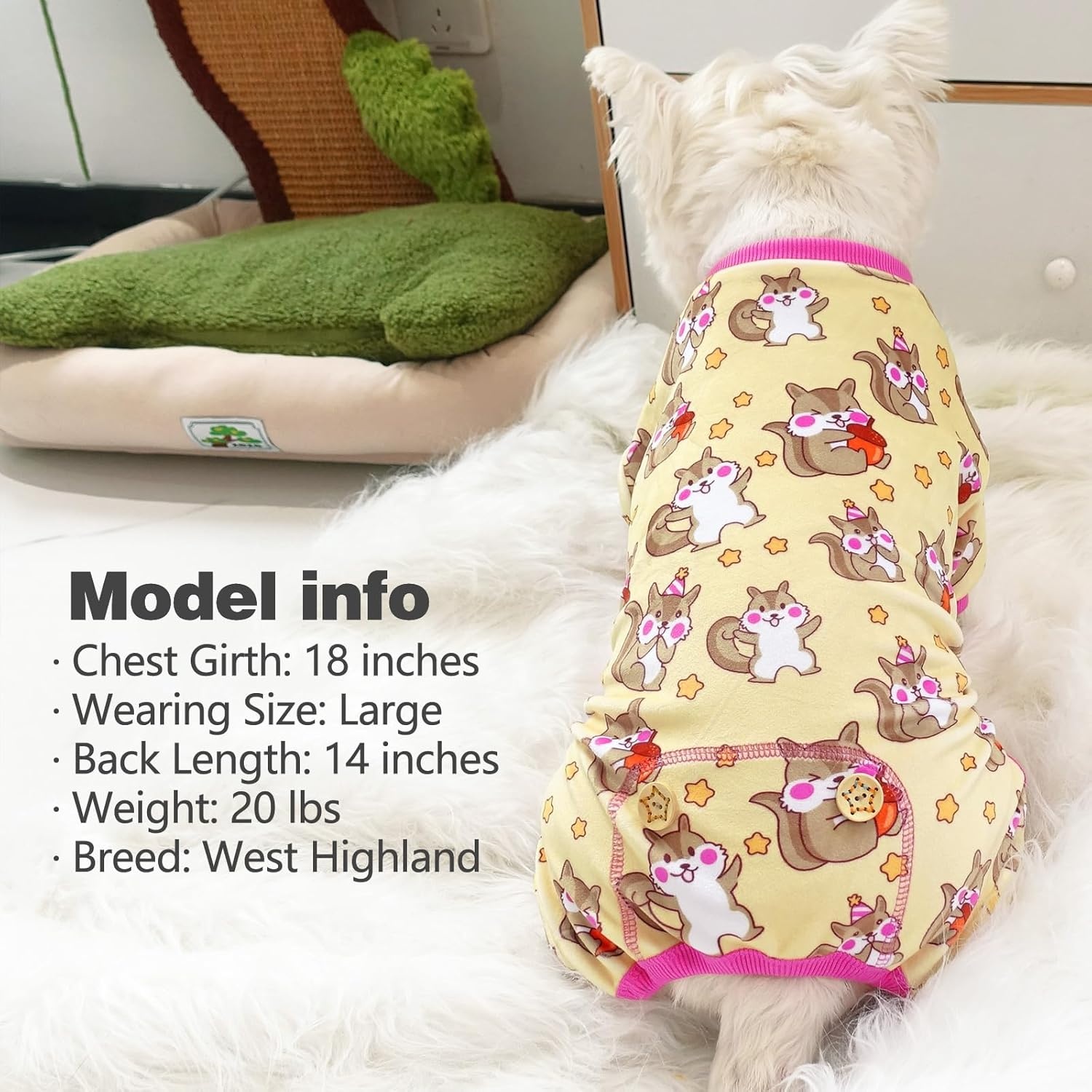 image:imageKYEESE Dog Christmas Pajamas Turtleneck Dog Pajamas for Small Dogs Soft Velvet Holiday Pet Onesie with 4 Legs Lightweight Onesie Cozy Warm Pet Sleepwear Cute Festive Doggie Outfit Medium06 Chipmunk