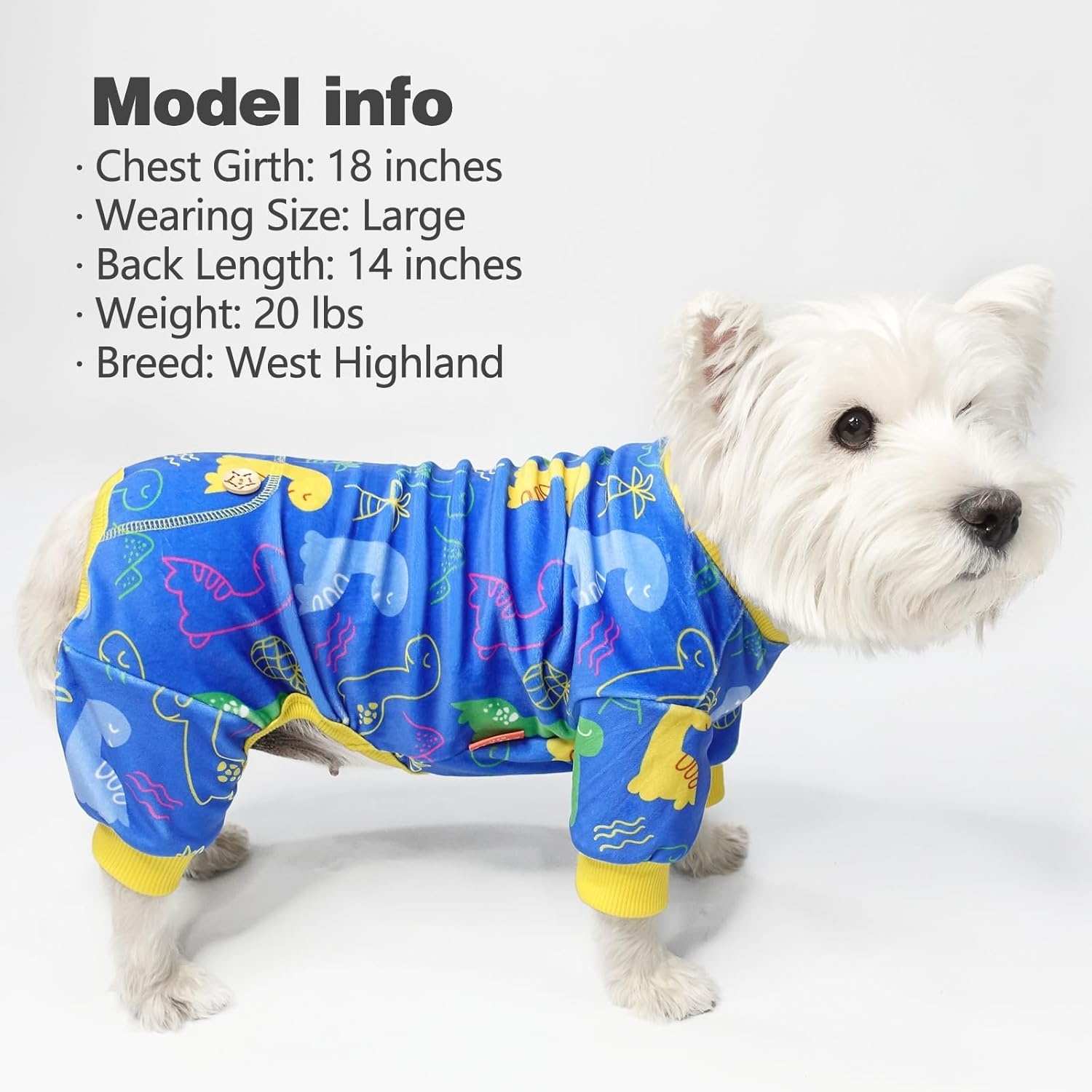 image:imageKYEESE Dog Christmas Pajamas Turtleneck Dog Pajamas for Small Dogs Soft Velvet Holiday Pet Onesie with 4 Legs Lightweight Onesie Cozy Warm Pet Sleepwear Cute Festive Doggie Outfit Medium04 Dinosaur