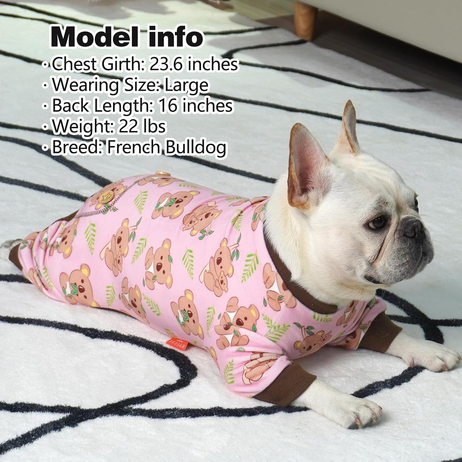 image:imageKYEESE Dog Christmas Pajamas Turtleneck Dog Pajamas for Small Dogs Soft Velvet Holiday Pet Onesie with 4 Legs Lightweight Onesie Cozy Warm Pet Sleepwear Cute Festive Doggie Outfit Medium07 Koala