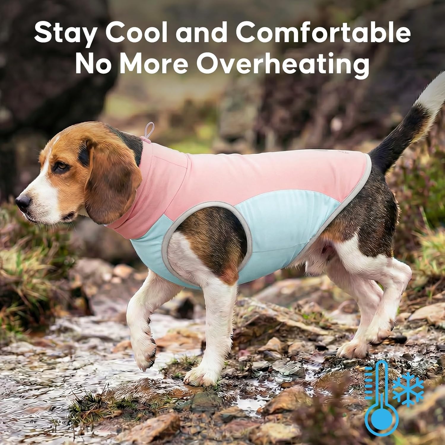 image:imageKYEESE Dog Cooling Vest Breathable Dog T Shirt for Small Dogs Girl Soft Sun Protection Reflective Tank Top with Cooling Insert Pad Lightweight Sleeveless Summer Dogs Clothes Pink LPink