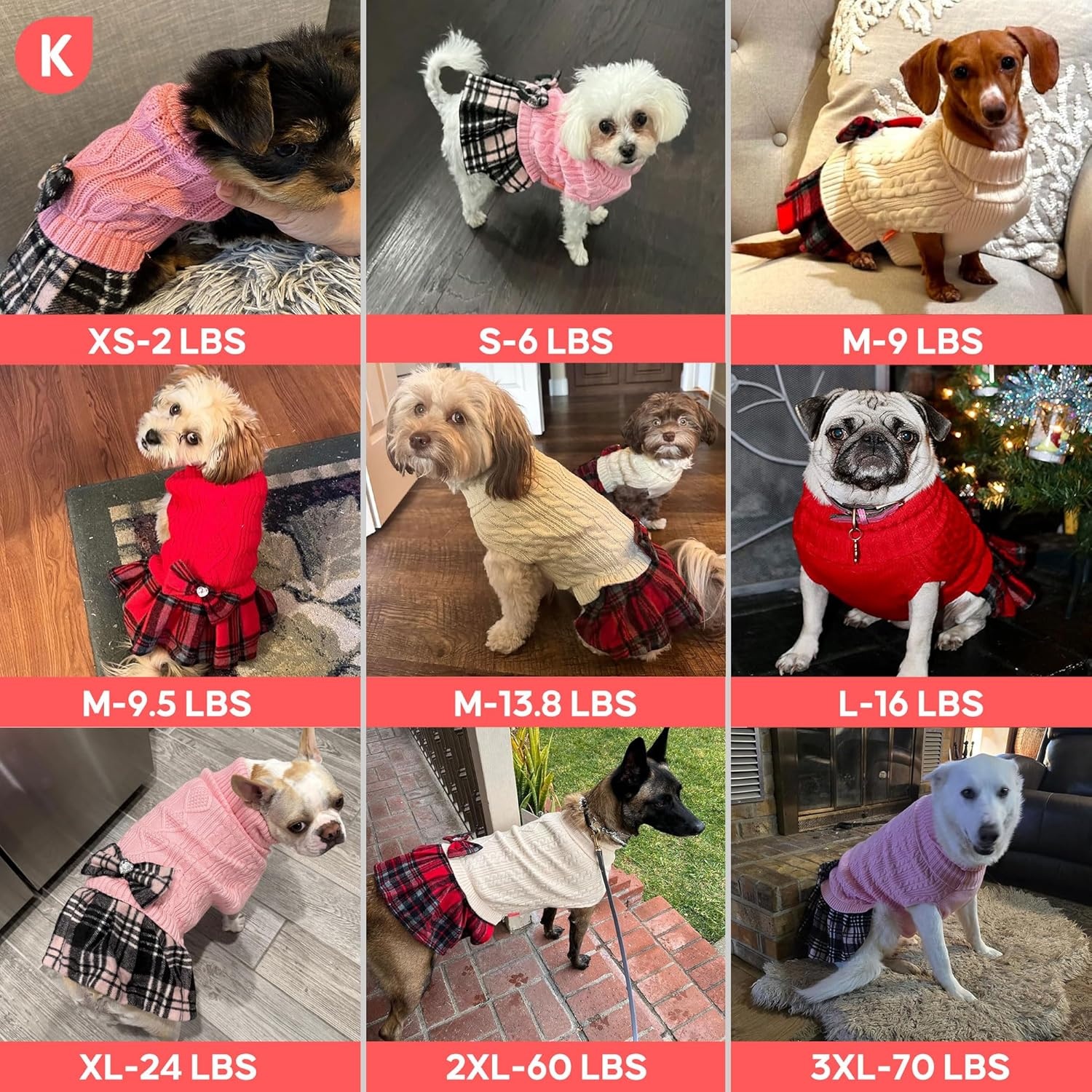 image:imageKYEESE Dog Sweater Thick Dog Sweaters for Small Dogs Male Stretchy Knitwear Pet Sweater Dress Warm Pullover Pet Coats Comfy Dogs Clothes with Bowtie Soft Turtleneck Cat Sweaters Green Medium04 Grey