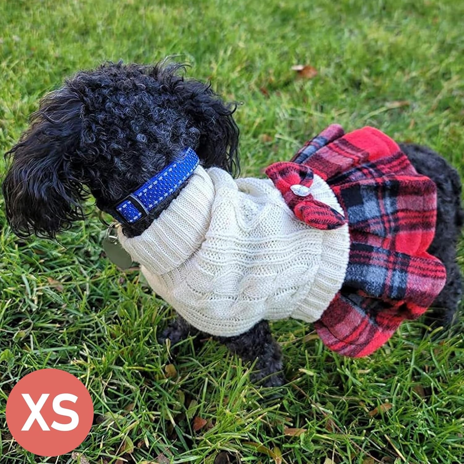 image:imageKYEESE Dog Sweater Thick Dog Sweaters for Small Dogs Male Stretchy Knitwear Pet Sweater Dress Warm Pullover Pet Coats Comfy Dogs Clothes with Bowtie Soft Turtleneck Cat Sweaters Green Medium01 Beige