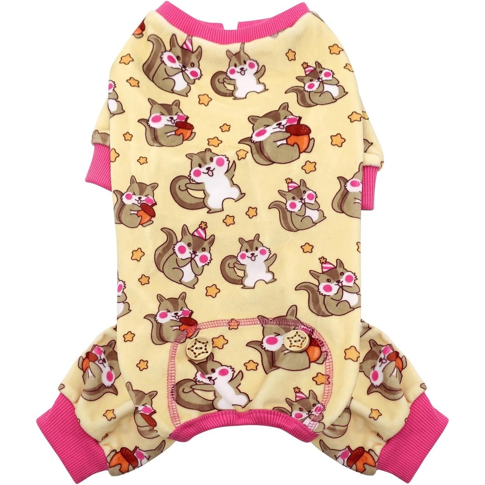 image:imageKYEESE Dog Christmas Pajamas Turtleneck Dog Pajamas for Small Dogs Soft Velvet Holiday Pet Onesie with 4 Legs Lightweight Onesie Cozy Warm Pet Sleepwear Cute Festive Doggie Outfit Medium06 Chipmunk