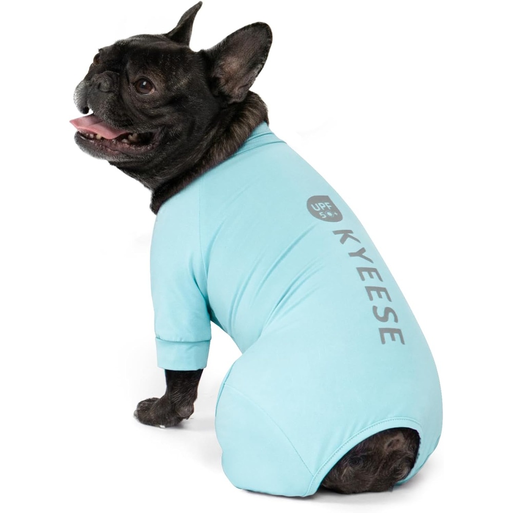 image:imageKYEESE UV Protection Dog Shirt UPF 50 Cooling Summer Jumpsuit for Small Dogs Breathable Reflective Shedding Control Dog Sun Shirts QuickDry Dogs Onesie Pet Clothes Blue LBlue