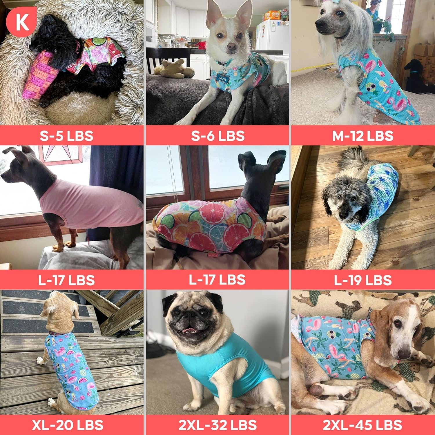 image:imageKYEESE 2Pack Dog Shirt Lightweight Sun Protection Dog T Shirts for Small Dogs Girl Breathable Mesh Tank Top Sleeveless Pet Reflective Vest Soft Summer Dogs Clothes LemonPink M4 2Pack LemonPink