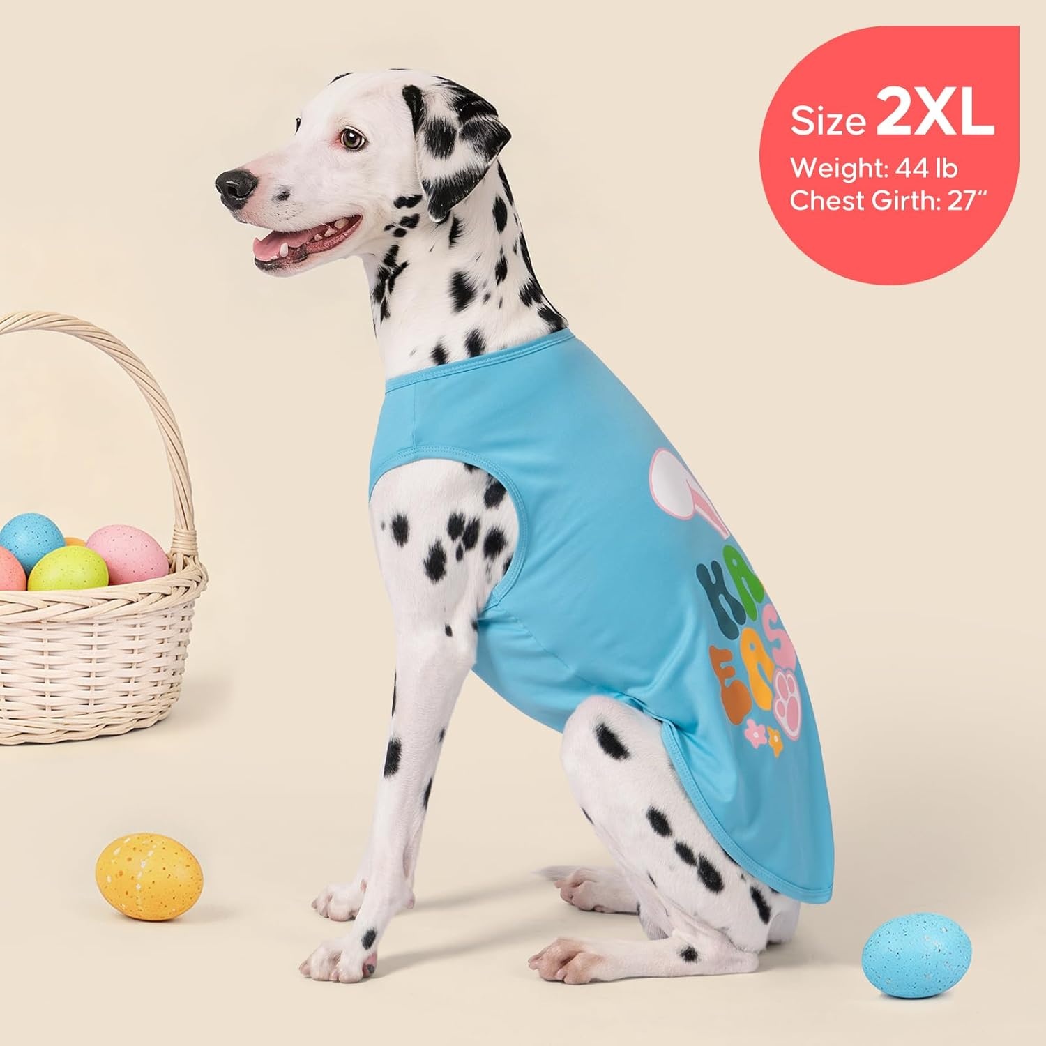 image:imageKYEESE 2Pack Dog Shirt Lightweight Sun Protection Dog T Shirts for Small Dogs Girl Breathable Mesh Tank Top Sleeveless Pet Reflective Vest Soft Summer Dogs Clothes LemonPink M8 Easter