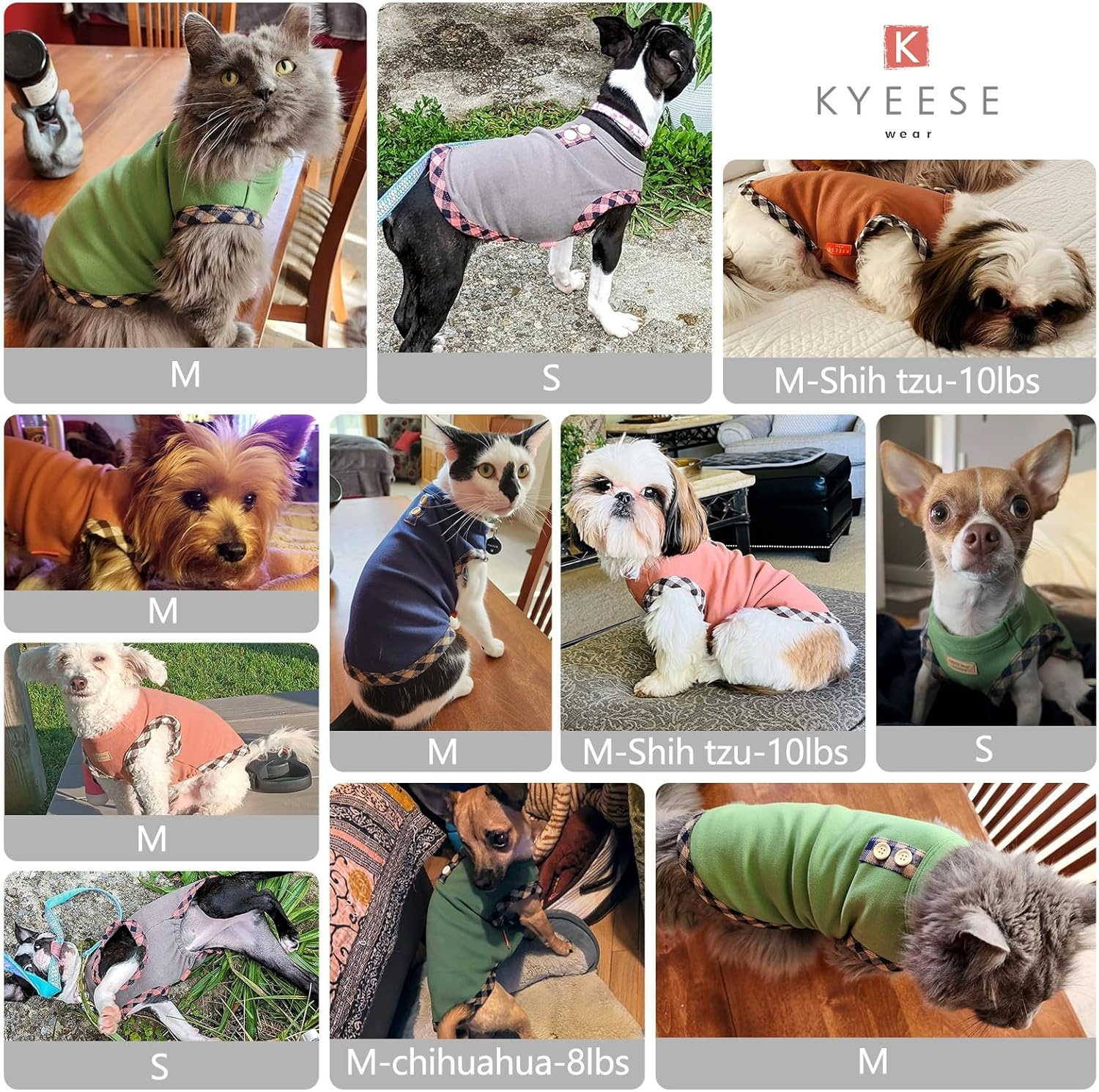 image:imageKYEESE 2Pack Dog Shirt Soft Striped Dogs T Shirts Lightweight Doggie Tank Top Cat Clothes Sleeveless Dog Shirt for Small Dogs Stretchy Pet Vest Pink Medium11 2Pack GreyPink