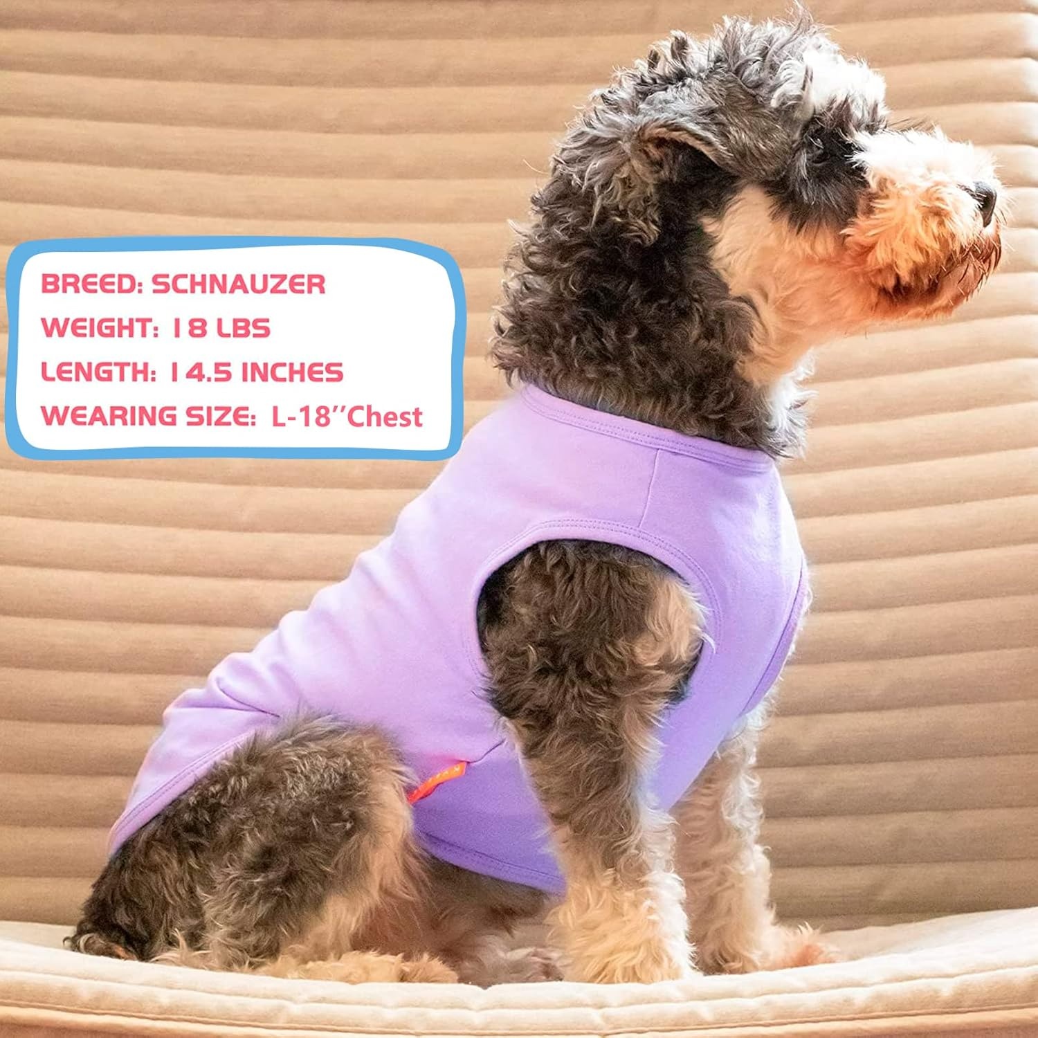 image:imageKYEESE 2Pack Dog Shirt Soft Striped Dogs T Shirts Lightweight Doggie Tank Top Cat Clothes Sleeveless Dog Shirt for Small Dogs Stretchy Pet Vest Pink Medium04 2Pack PurplePurple Striped