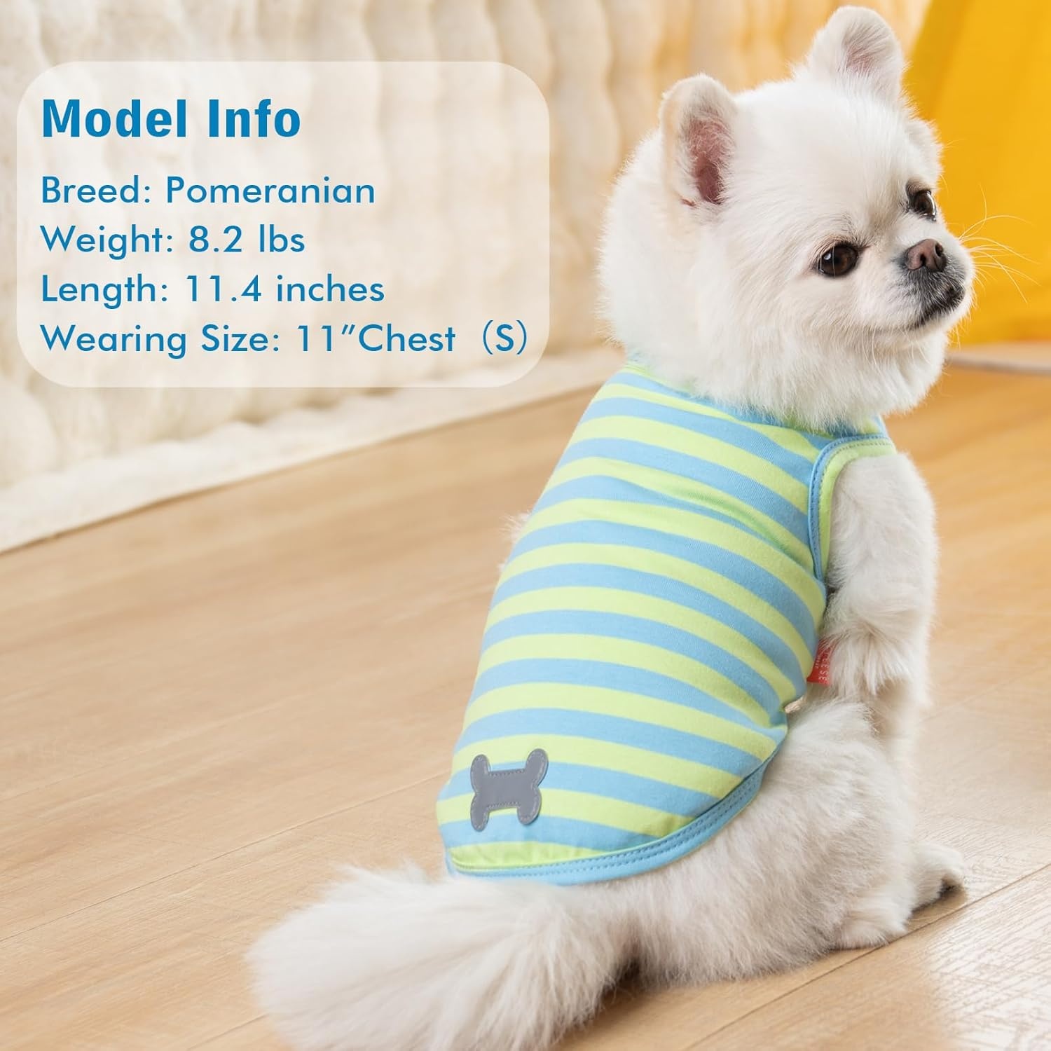 image:imageKYEESE 2Pack Dog Shirt Soft Striped Dogs T Shirts Lightweight Doggie Tank Top Cat Clothes Sleeveless Dog Shirt for Small Dogs Stretchy Pet Vest Pink Medium06 2Pack BlueStriped