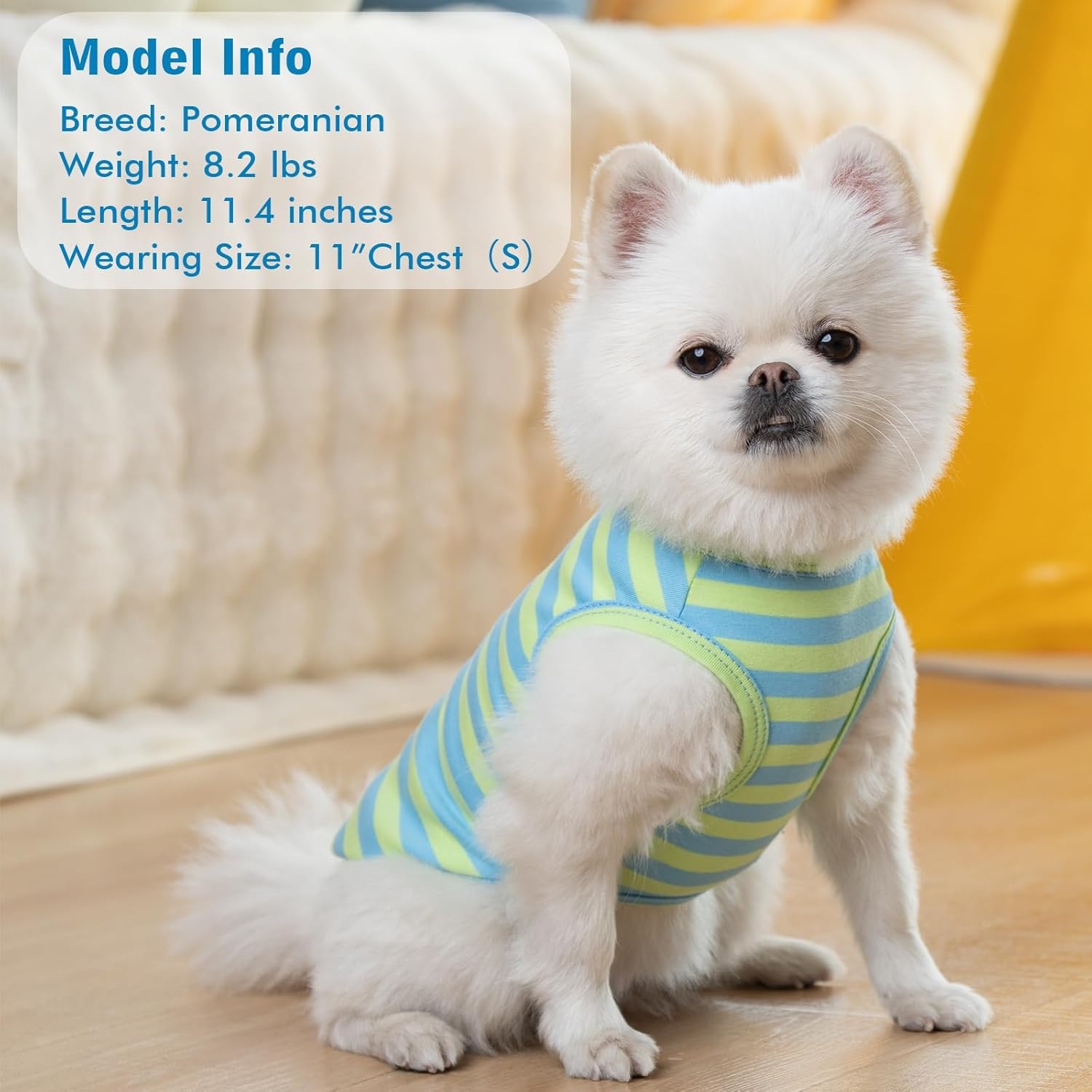image:imageKYEESE 2Pack Dog Shirt Soft Striped Dogs T Shirts Lightweight Doggie Tank Top Cat Clothes Sleeveless Dog Shirt for Small Dogs Stretchy Pet Vest Pink Medium06 2Pack BlueStriped