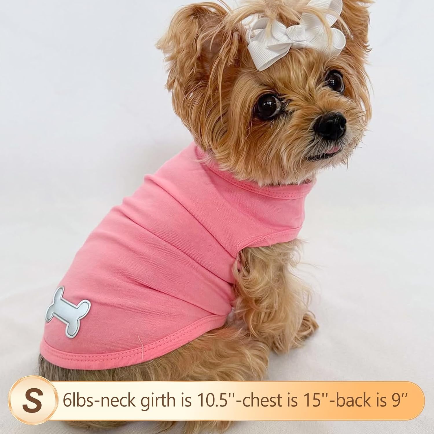 image:imageKYEESE 2Pack Dog Shirt Soft Striped Dogs T Shirts Lightweight Doggie Tank Top Cat Clothes Sleeveless Dog Shirt for Small Dogs Stretchy Pet Vest Pink Medium01 2Pack PinkStriped