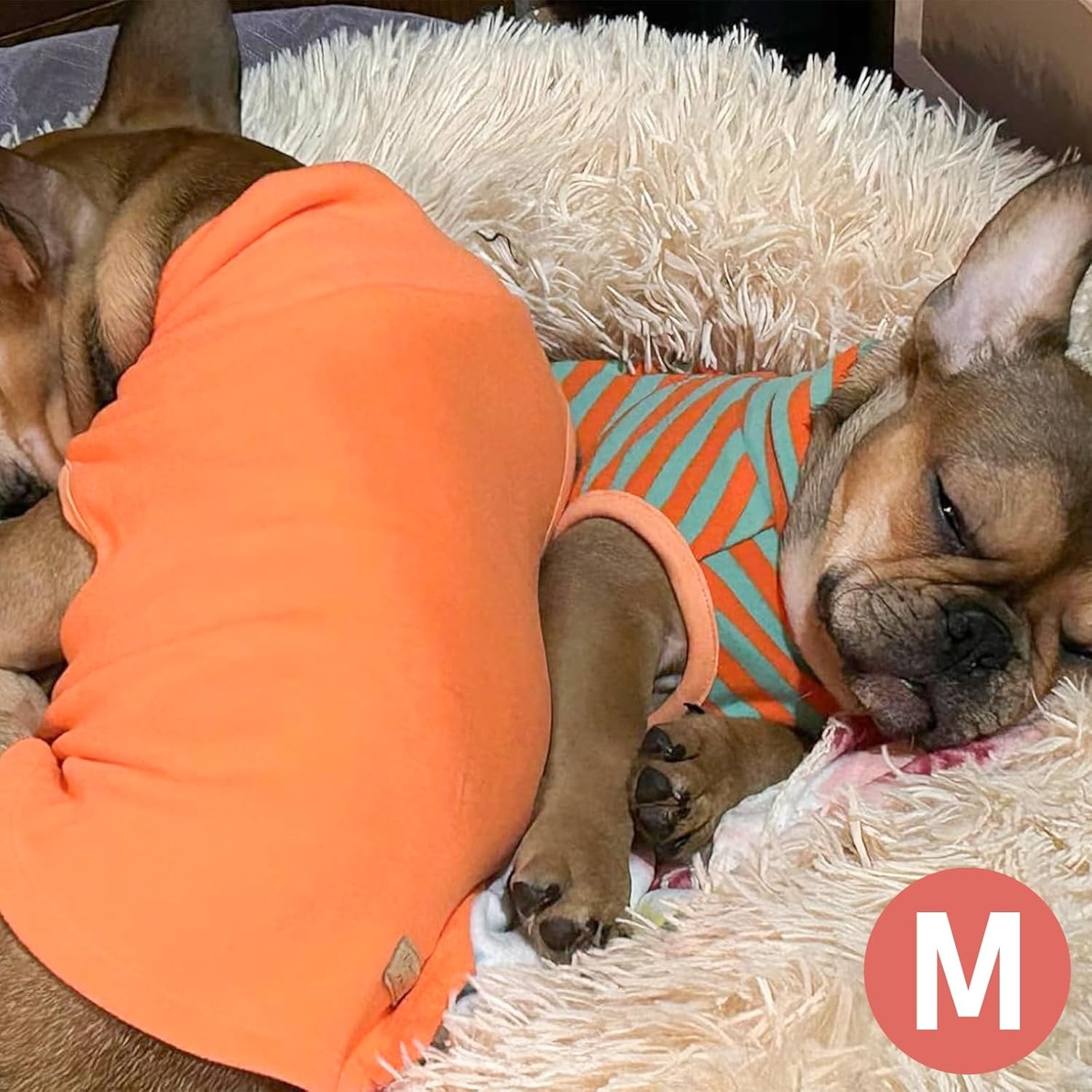 image:imageKYEESE 2Pack Dog Sweater Pullover Pet Sweatshirt Stretchy Dogs Clothes Soft Pets Clothes Warm Doggie Coats Turtleneck Small Pets Sweaters Dog Sweaters for Small Dogs Male5 StripeOrange