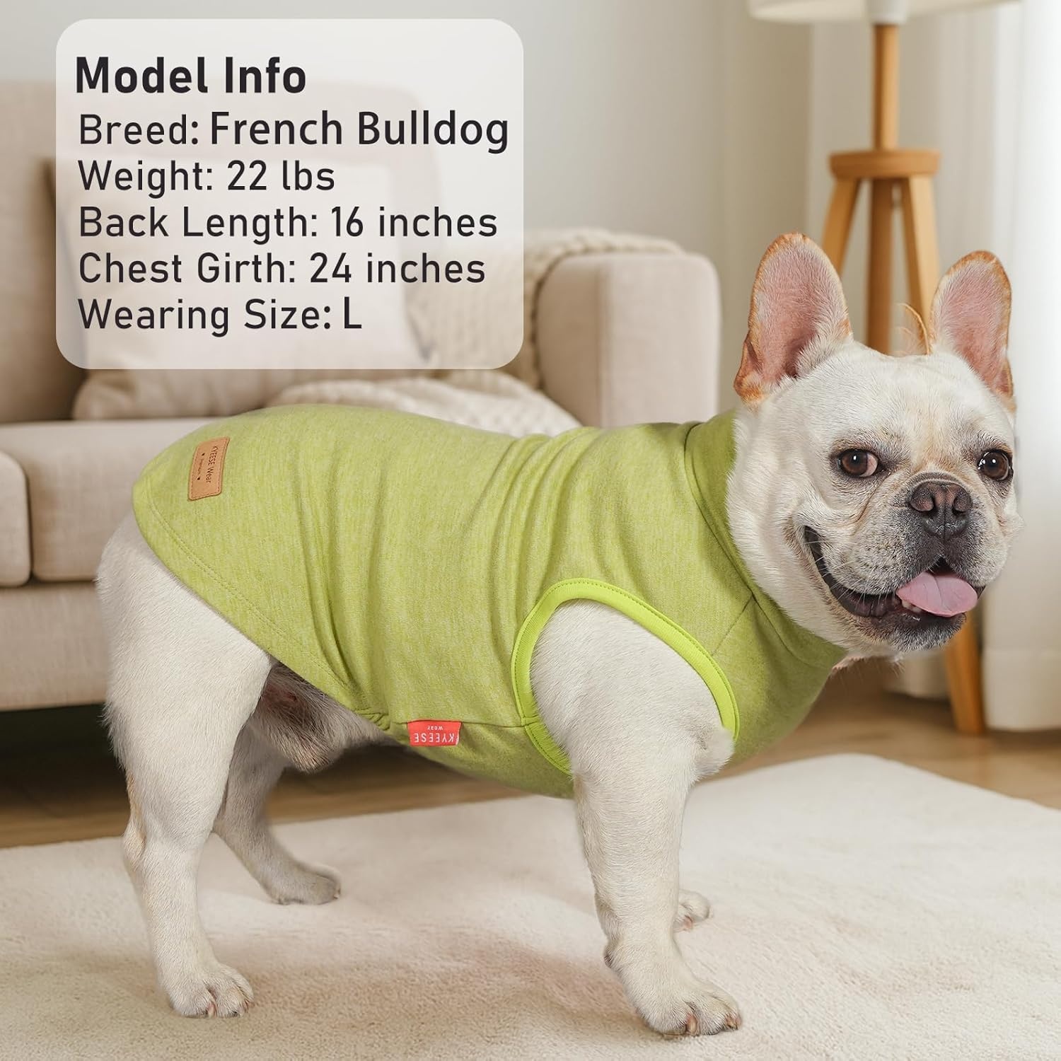 image:imageKYEESE 2Pack Dog Sweater Pullover Pet Sweatshirt Stretchy Dogs Clothes Soft Pets Clothes Warm Doggie Coats Turtleneck Small Pets Sweaters Dog Sweaters for Small Dogs Male4 StripeGreen