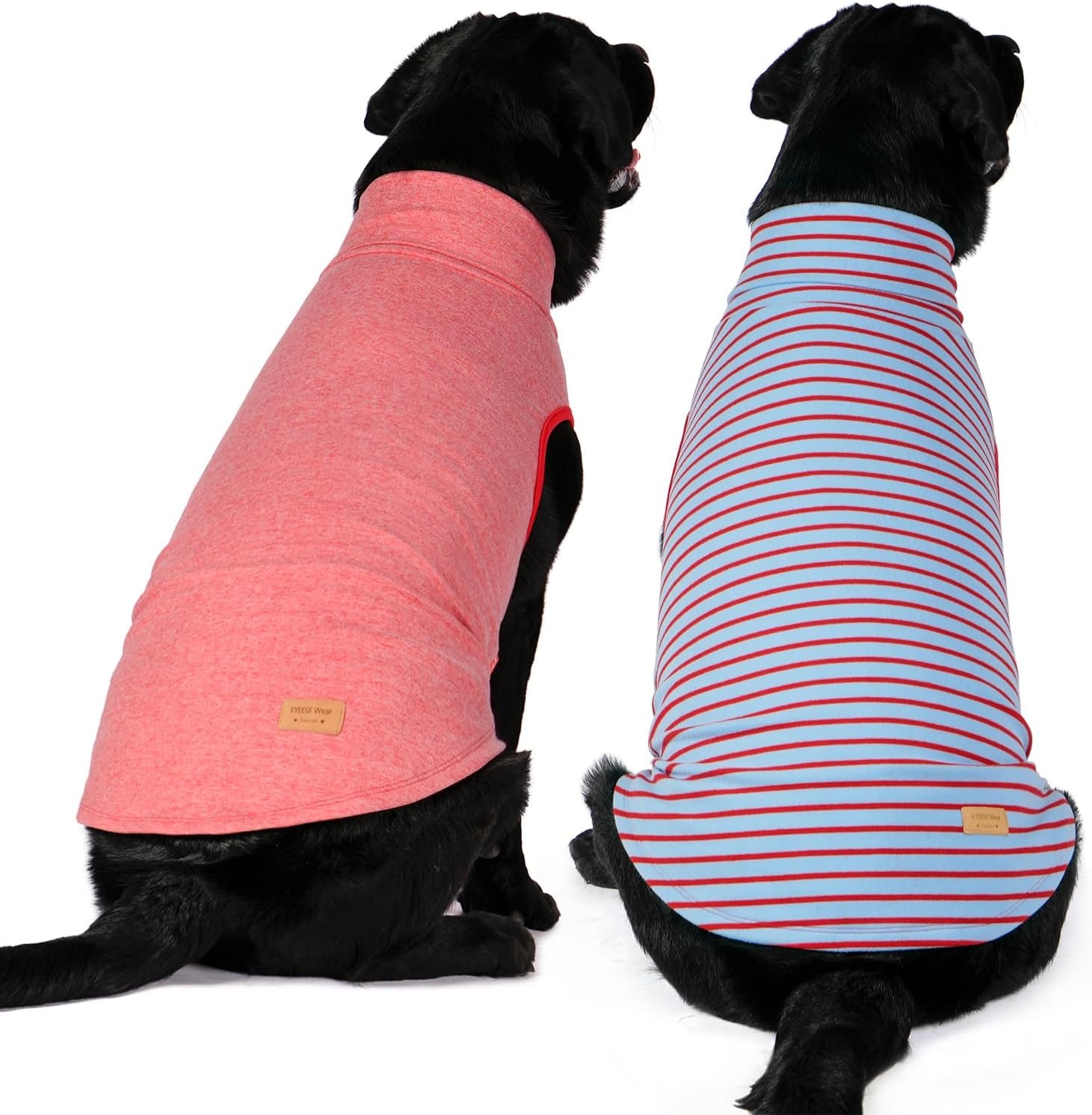 image:imageKYEESE 2Pack Dog Sweater Pullover Pet Sweatshirt Stretchy Dogs Clothes Soft Pets Clothes Warm Doggie Coats Turtleneck Small Pets Sweaters Dog Sweaters for Small Dogs Male7 Stripered