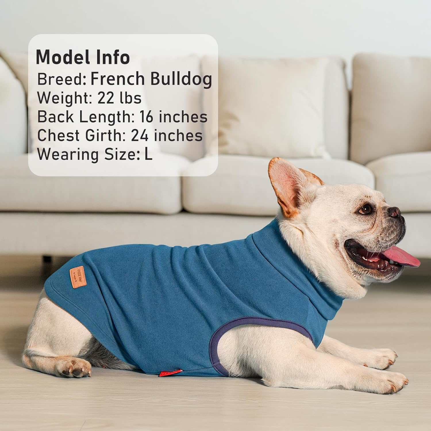 image:imageKYEESE 2Pack Dog Sweater Pullover Pet Sweatshirt Stretchy Dogs Clothes Soft Pets Clothes Warm Doggie Coats Turtleneck Small Pets Sweaters Dog Sweaters for Small Dogs Male2 StripeNavyblue