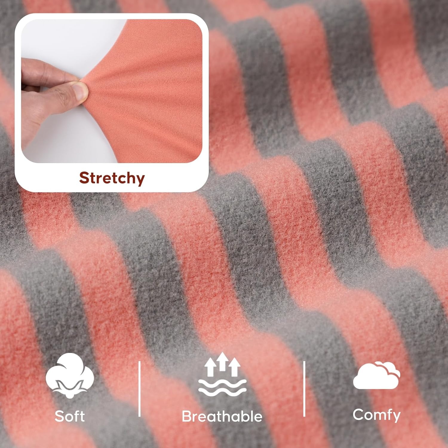 image:imageKYEESE 2Pack Dog Sweater Soft Puppy Sweatshirt Stretchy Pullover Dog Sweater for Small Dogs Girl Boy Lightweight Fleece Cat Shirt Pet Clothes with Sleeves M03 2PackOrangeStripe