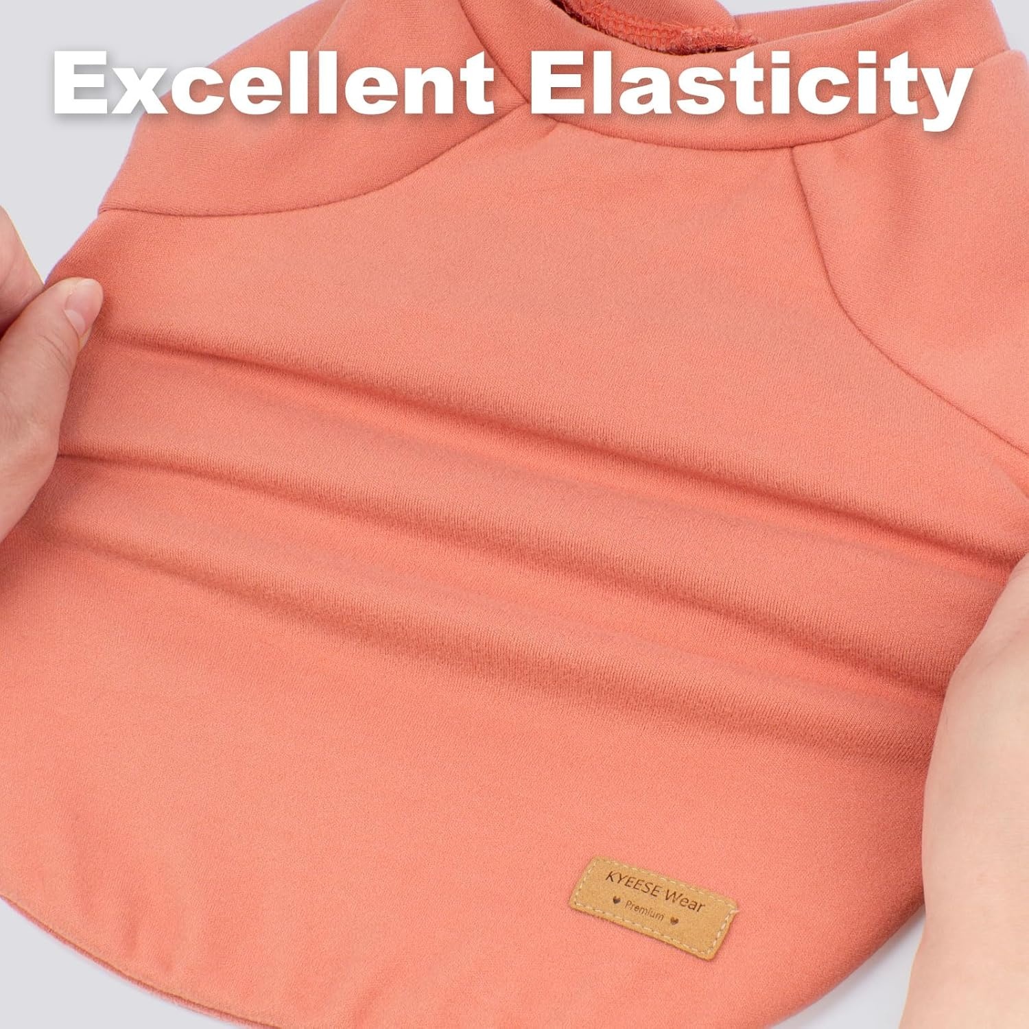 image:imageKYEESE 2Pack Dog Sweater Soft Puppy Sweatshirt Stretchy Pullover Dog Sweater for Small Dogs Girl Boy Lightweight Fleece Cat Shirt Pet Clothes with Sleeves M09 Green
