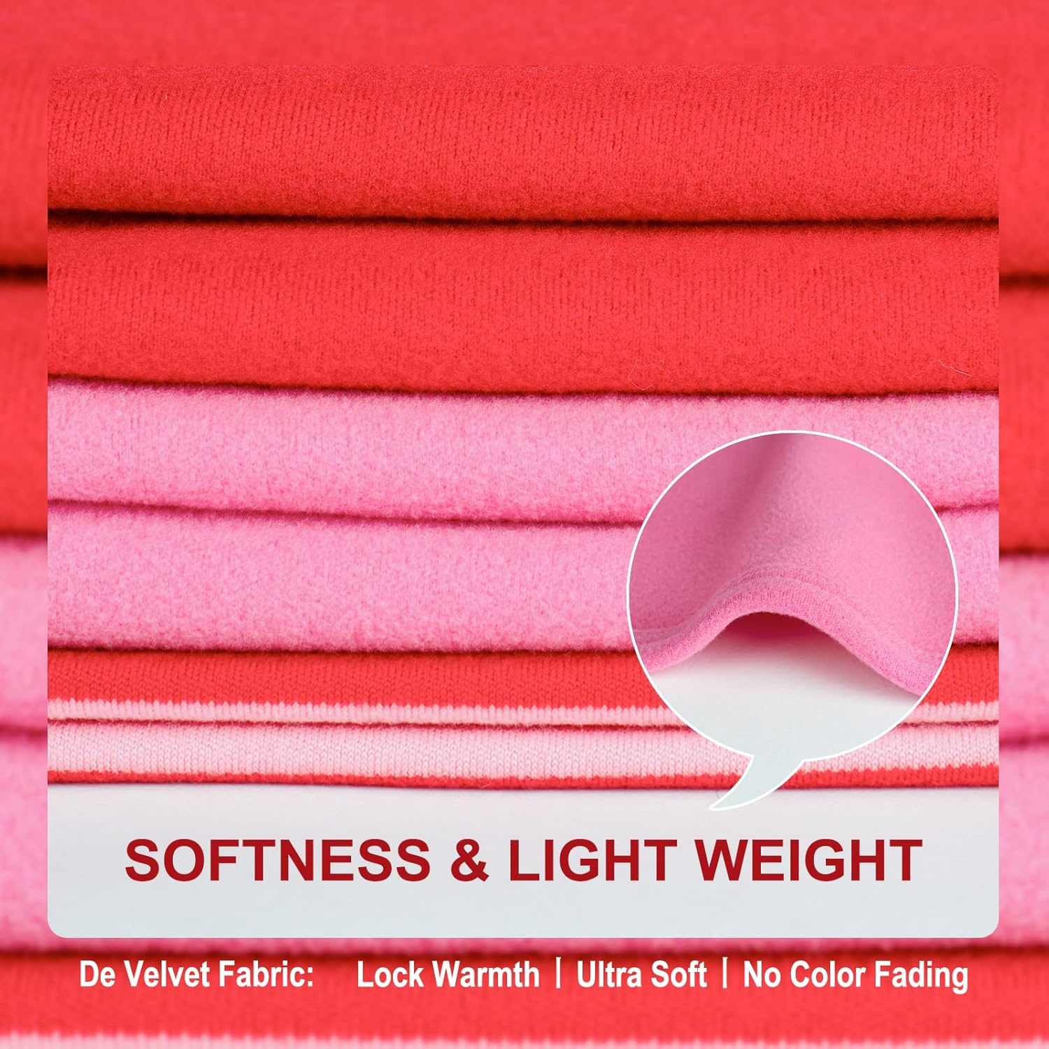 image:imageKYEESE 2Pack Dog Sweater Soft Puppy Sweatshirt Stretchy Pullover Dog Sweater for Small Dogs Girl Boy Lightweight Fleece Cat Shirt Pet Clothes with Sleeves M07 3PackRedPinkRed Stripe