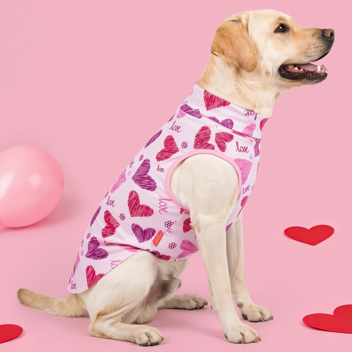image:imageKYEESE 3Pack Valentines Dog Sweater Warm Turtleneck Small Dog Sweater Soft Dogs Sweaters for Small Dogs Fleece Pet Clothes Stretchy Pet Sweatshirt Comfy Pets Shirt Vest MXXLarge