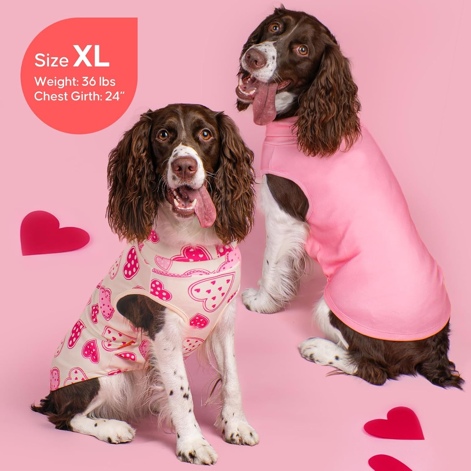 image:imageKYEESE 3Pack Valentines Dog Sweater Warm Turtleneck Small Dog Sweater Soft Dogs Sweaters for Small Dogs Fleece Pet Clothes Stretchy Pet Sweatshirt Comfy Pets Shirt Vest MXXLarge