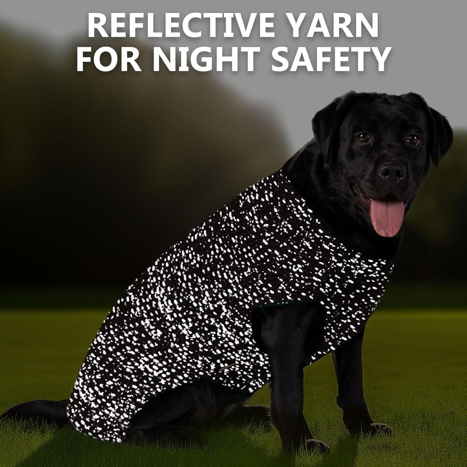 image:imageKYEESE Dog Sweater for Large Dogs with Leash Hole Warm Pullover with Reflective Yarn Male Thick Stretchy Knitwear Winter Soft Pet Coat boy for Cold Weather Comfy Dog SweatersOrange XXLarge2 Khaki