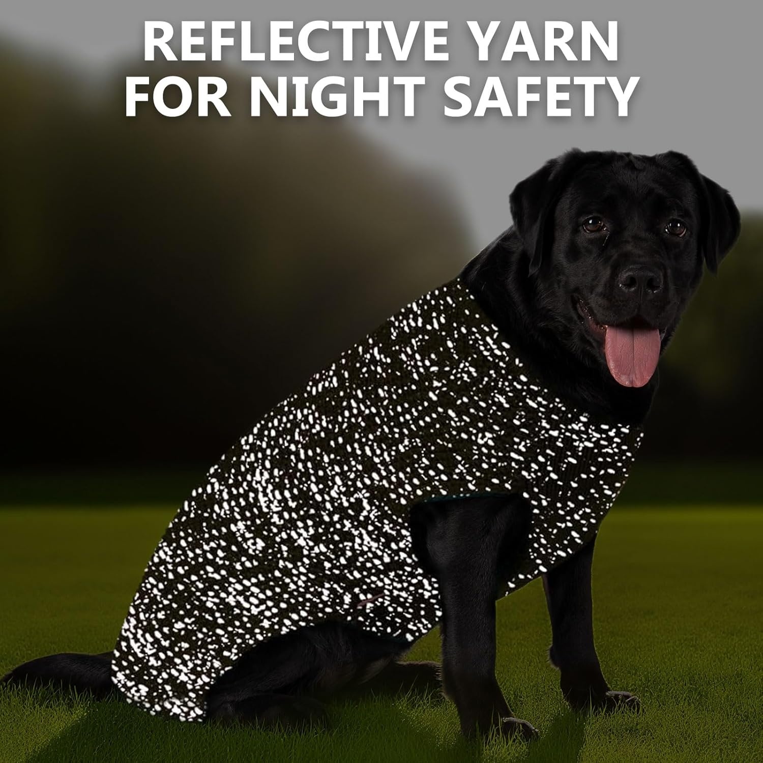 image:imageKYEESE Dog Sweater for Large Dogs with Leash Hole Warm Pullover with Reflective Yarn Male Thick Stretchy Knitwear Winter Soft Pet Coat boy for Cold Weather Comfy Dog SweatersOrange XXLarge8 Brown
