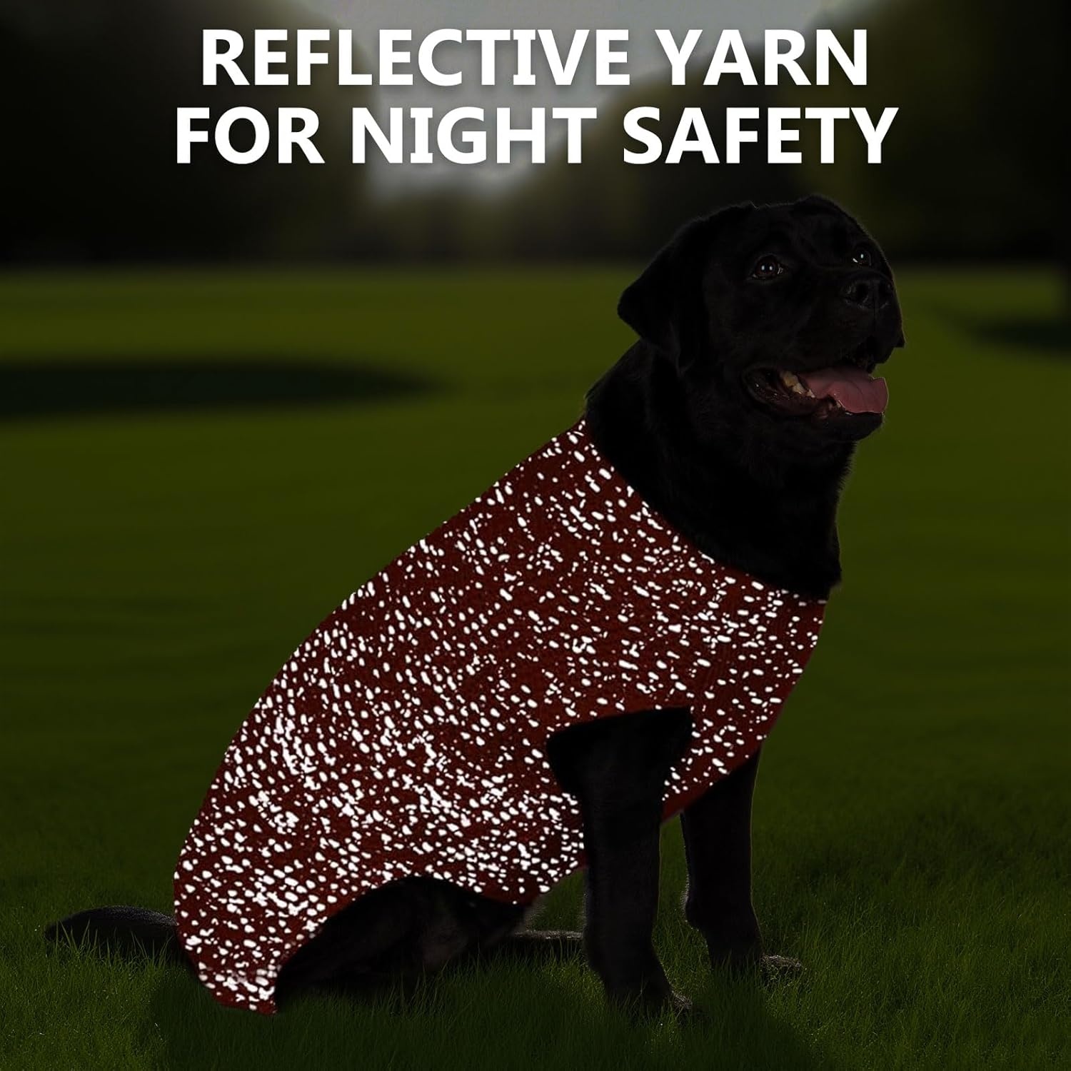 image:imageKYEESE Dog Sweater for Large Dogs with Leash Hole Warm Pullover with Reflective Yarn Male Thick Stretchy Knitwear Winter Soft Pet Coat boy for Cold Weather Comfy Dog SweatersOrange XXLarge6 Orange