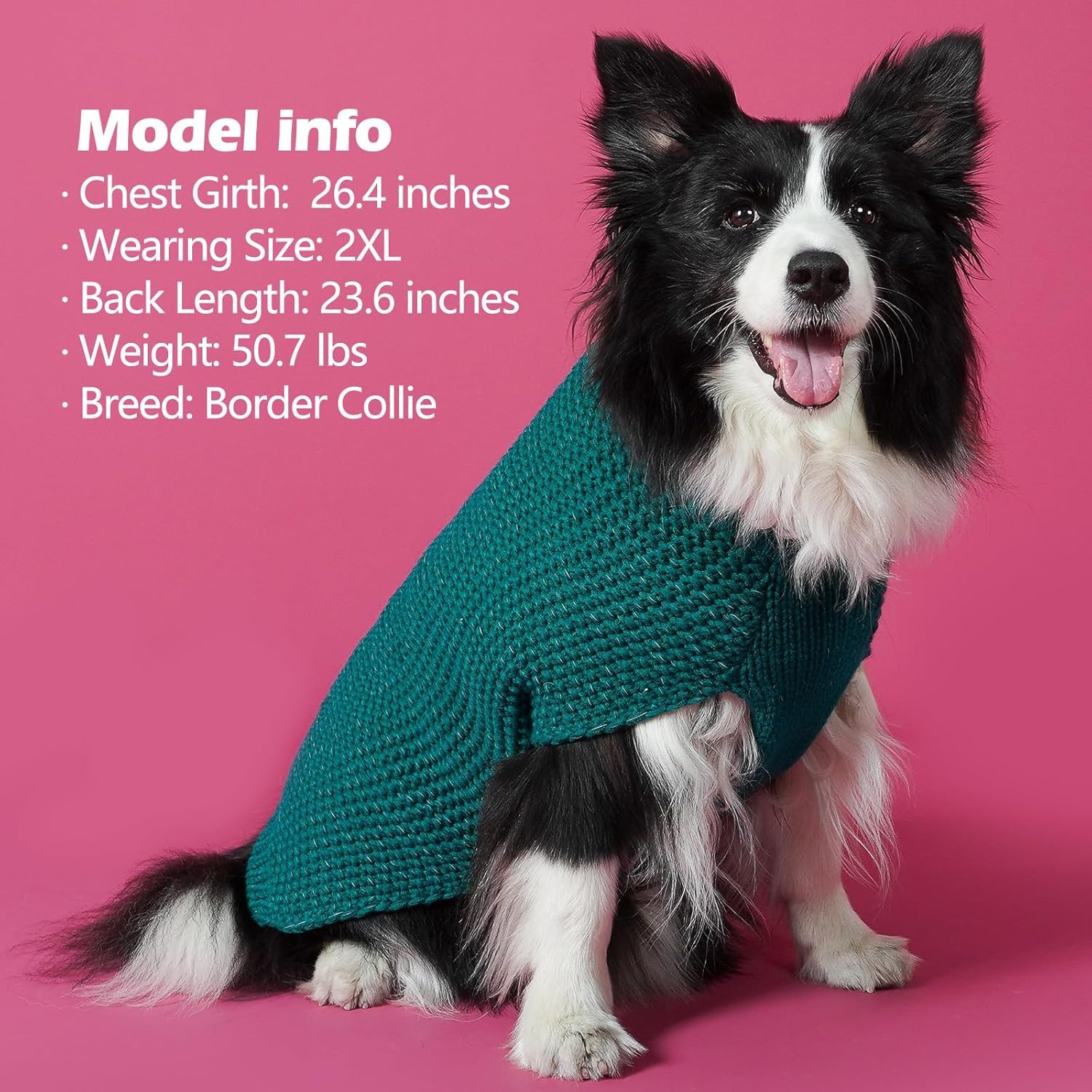 image:imageKYEESE Dog Sweater for Large Dogs with Leash Hole Warm Pullover with Reflective Yarn Male Thick Stretchy Knitwear Winter Soft Pet Coat boy for Cold Weather Comfy Dog SweatersOrange XXLarge3 Green
