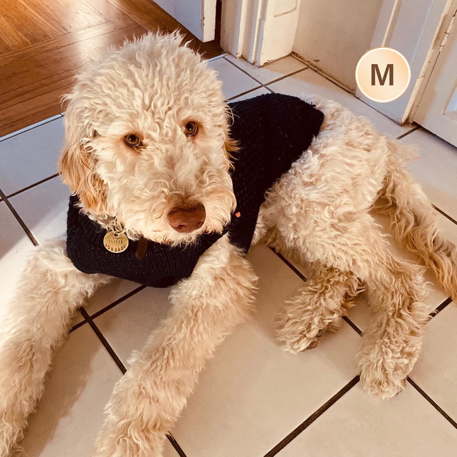 image:imageKYEESE Dog Sweater for Large Dogs with Leash Hole Warm Pullover with Reflective Yarn Male Thick Stretchy Knitwear Winter Soft Pet Coat boy for Cold Weather Comfy Dog SweatersOrange XXLarge1 Navyblue