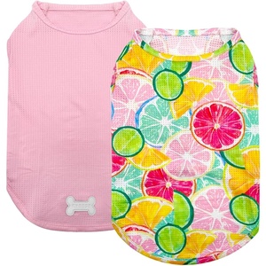 image:imageKYEESE 2Pack Dog Shirt Lightweight Sun Protection Dog T Shirts for Small Dogs Girl Breathable Mesh Tank Top Sleeveless Pet Reflective Vest Soft Summer Dogs Clothes LemonPink M4 2Pack LemonPink