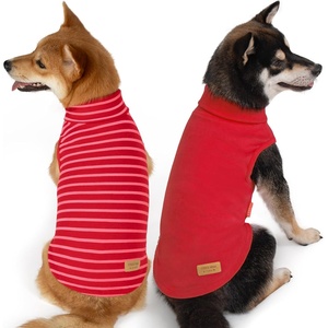 image:imageKYEESE 2Pack Dog Sweater Pullover Pet Sweatshirt Stretchy Dogs Clothes Soft Pets Clothes Warm Doggie Coats Turtleneck Small Pets Sweaters Dog Sweaters for Small Dogs Male9 RedRed Stripe