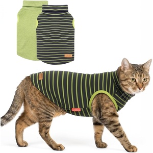 image:imageKYEESE 2Pack Dog Sweater Pullover Pet Sweatshirt Stretchy Dogs Clothes Soft Pets Clothes Warm Doggie Coats Turtleneck Small Pets Sweaters Dog Sweaters for Small Dogs Male4 StripeGreen