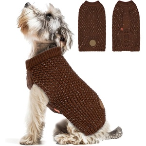 image:imageKYEESE Dog Sweater for Large Dogs with Leash Hole Warm Pullover with Reflective Yarn Male Thick Stretchy Knitwear Winter Soft Pet Coat boy for Cold Weather Comfy Dog SweatersOrange XXLarge2 Khaki