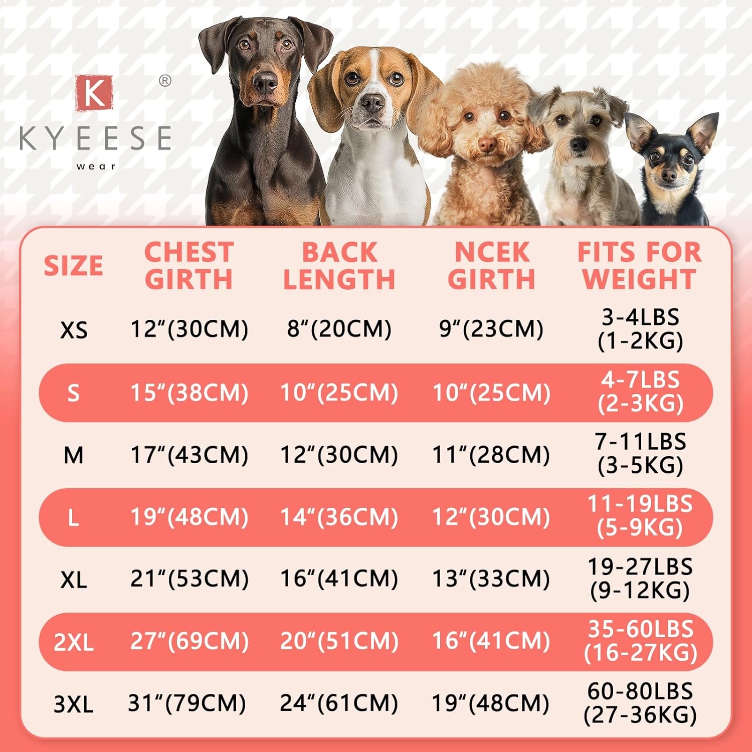 image:imageKYEESE Dog Christmas Sweater with Reindeer Pattern Cozy Holiday Outfit Turtleneck Dog Sweater for Small Dogs with Leash Hole Red Buffalo Plaid Knitwear Soft Warm Festival Dogs Clothes Large2 Heart Red