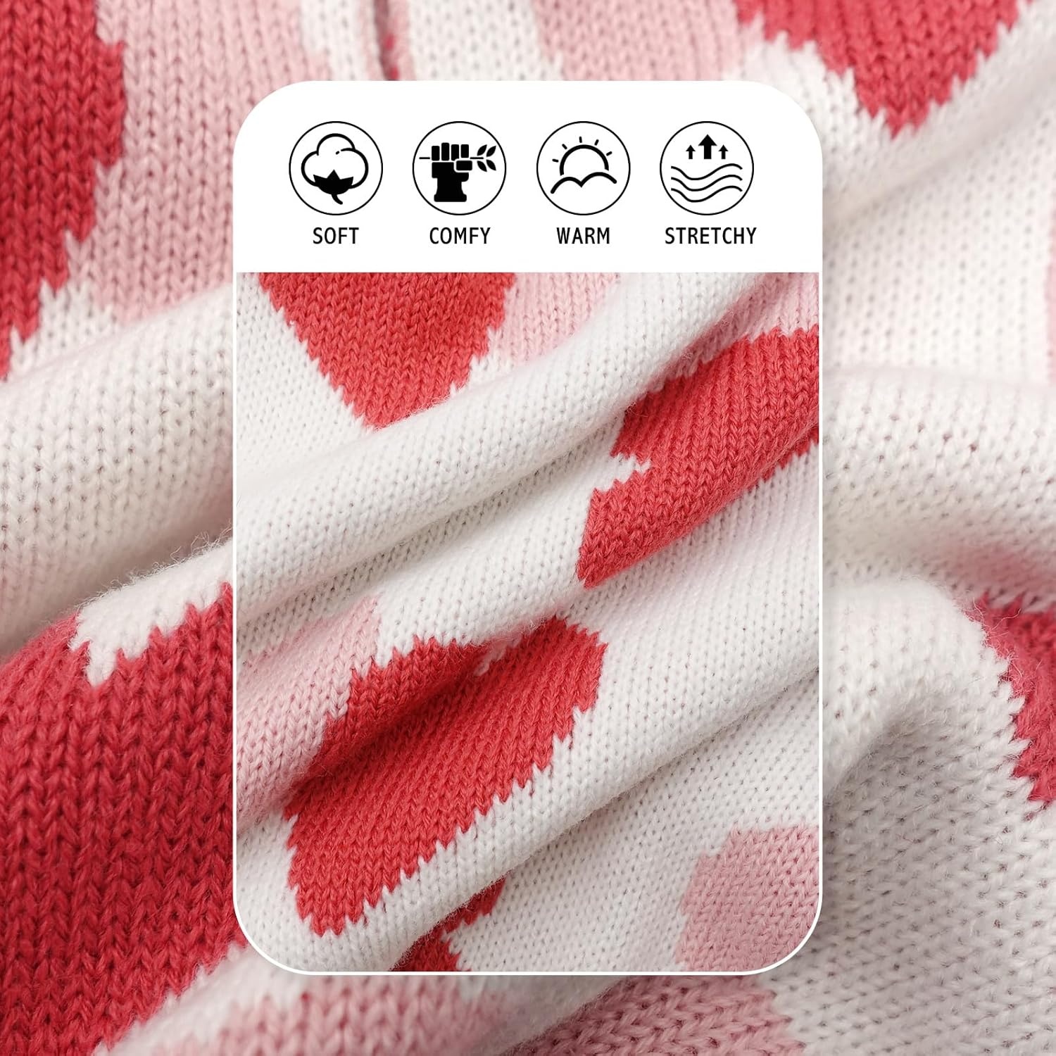 image:imageKYEESE Dog Christmas Sweater with Reindeer Pattern Cozy Holiday Outfit Turtleneck Dog Sweater for Small Dogs with Leash Hole Red Buffalo Plaid Knitwear Soft Warm Festival Dogs Clothes Large1Valentine
