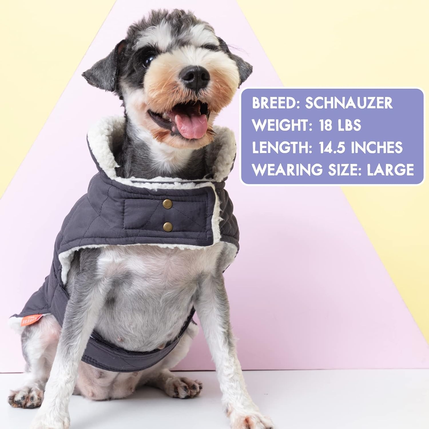 image:imageKYEESE Dog Coat Thick Pets Clothes with Pocket Windproof Dog Coats for Small Dogs Waterproof Dogs Jacket with Fleece Lined Warm Pet Winter Puffer Coat with Leash Hole Soft Pet Sweater for Cold Weather03 Gray