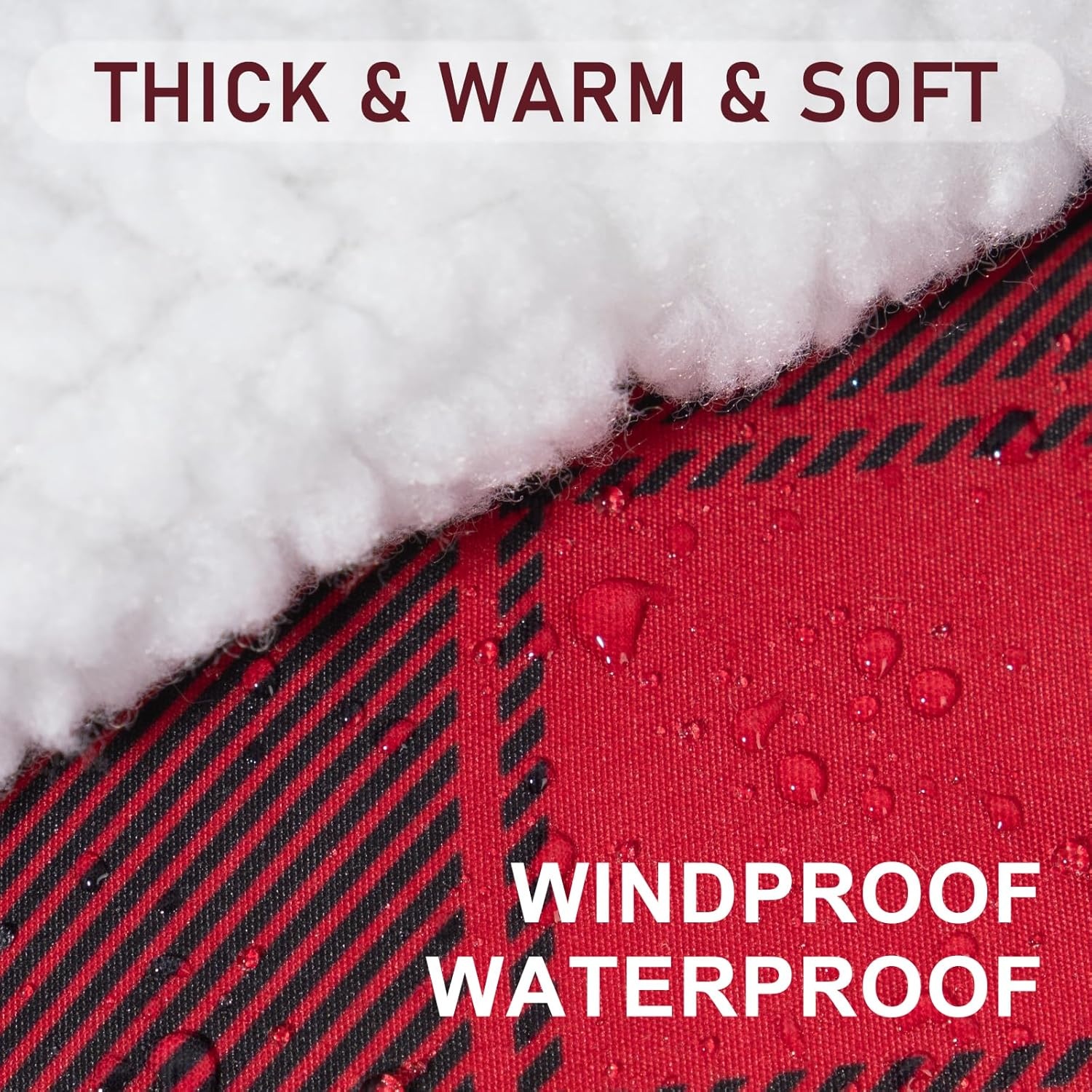 image:imageKYEESE Dog Coat Thick Pets Clothes with Pocket Windproof Dog Coats for Small Dogs Waterproof Dogs Jacket with Fleece Lined Warm Pet Winter Puffer Coat with Leash Hole Soft Pet Sweater for Cold Weather12Red Plaid