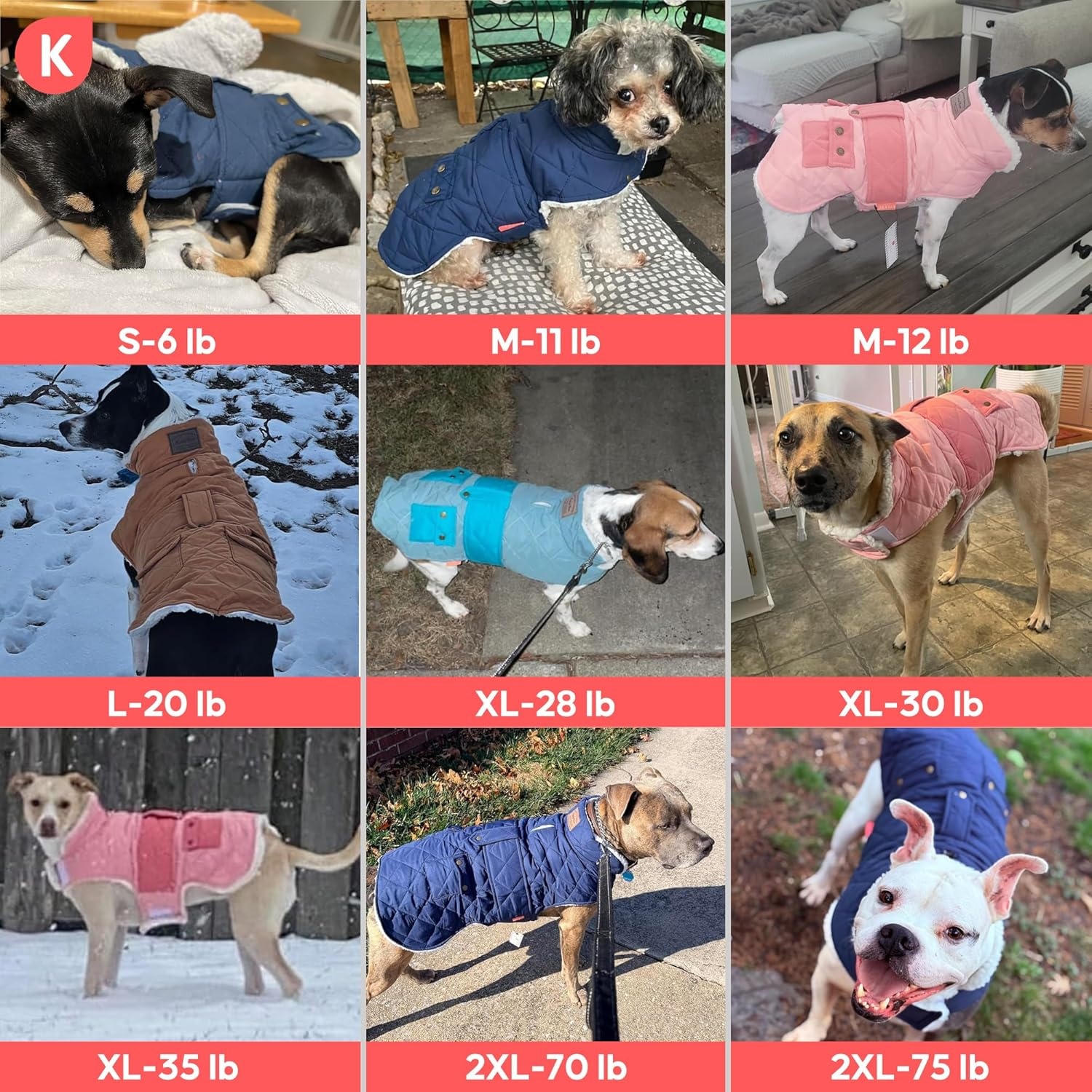 image:imageKYEESE Dog Coat Thick Pets Clothes with Pocket Windproof Dog Coats for Small Dogs Waterproof Dogs Jacket with Fleece Lined Warm Pet Winter Puffer Coat with Leash Hole Soft Pet Sweater for Cold Weather08 Yellow