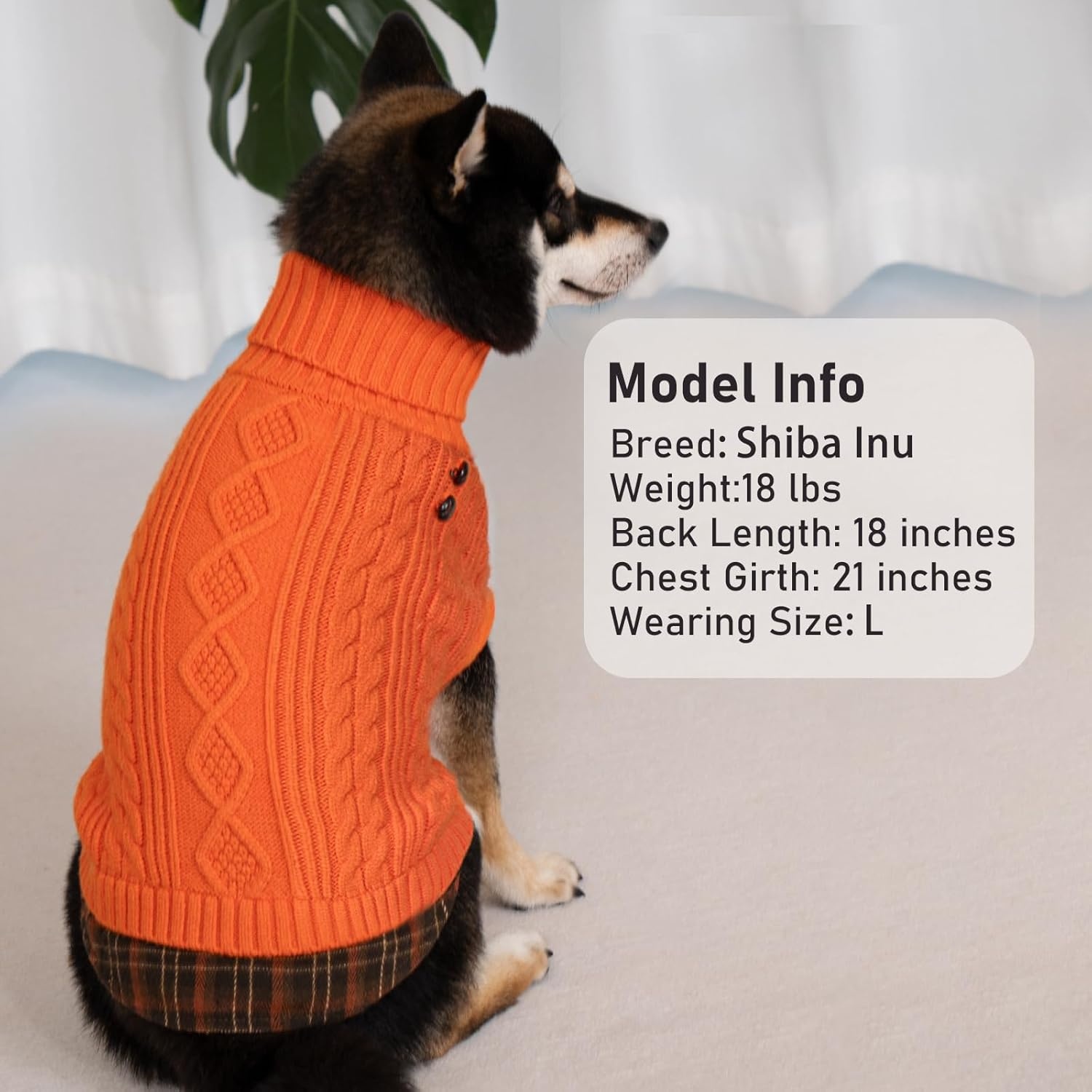 image:imageKYEESE Dog Sweater Stretchy Comfy Pet Coat for Fall Winter Cold Weather Soft Pullover Dog Sweaters for Small Dogs Girl Warm Turtleneck Small Dogs Sweater7 Orange