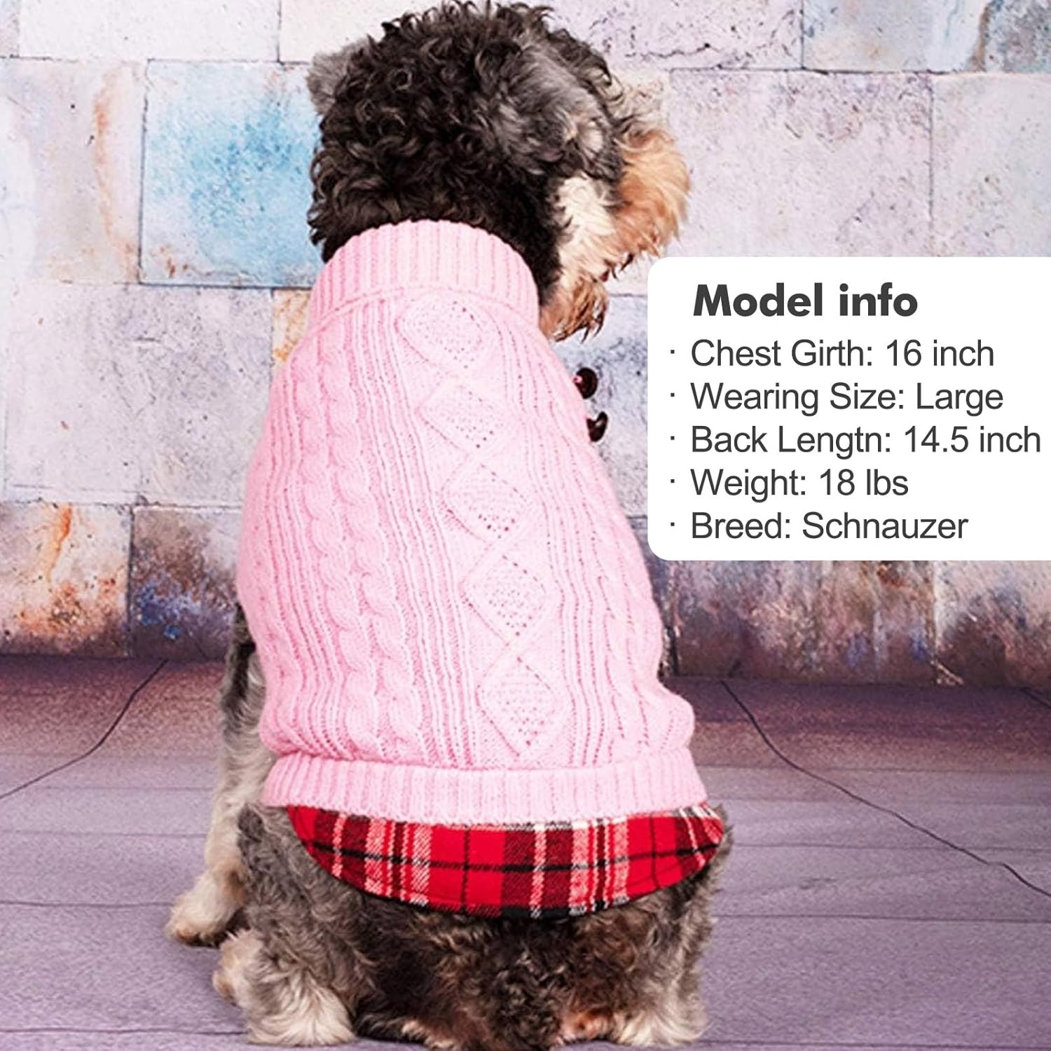 image:imageKYEESE Dog Sweater Stretchy Comfy Pet Coat for Fall Winter Cold Weather Soft Pullover Dog Sweaters for Small Dogs Girl Warm Turtleneck Small Dogs Sweater5 Pink
