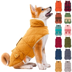 image:imageKYEESE Dog Coat Thick Pets Clothes with Pocket Windproof Dog Coats for Small Dogs Waterproof Dogs Jacket with Fleece Lined Warm Pet Winter Puffer Coat with Leash Hole Soft Pet Sweater for Cold Weather08 Yellow